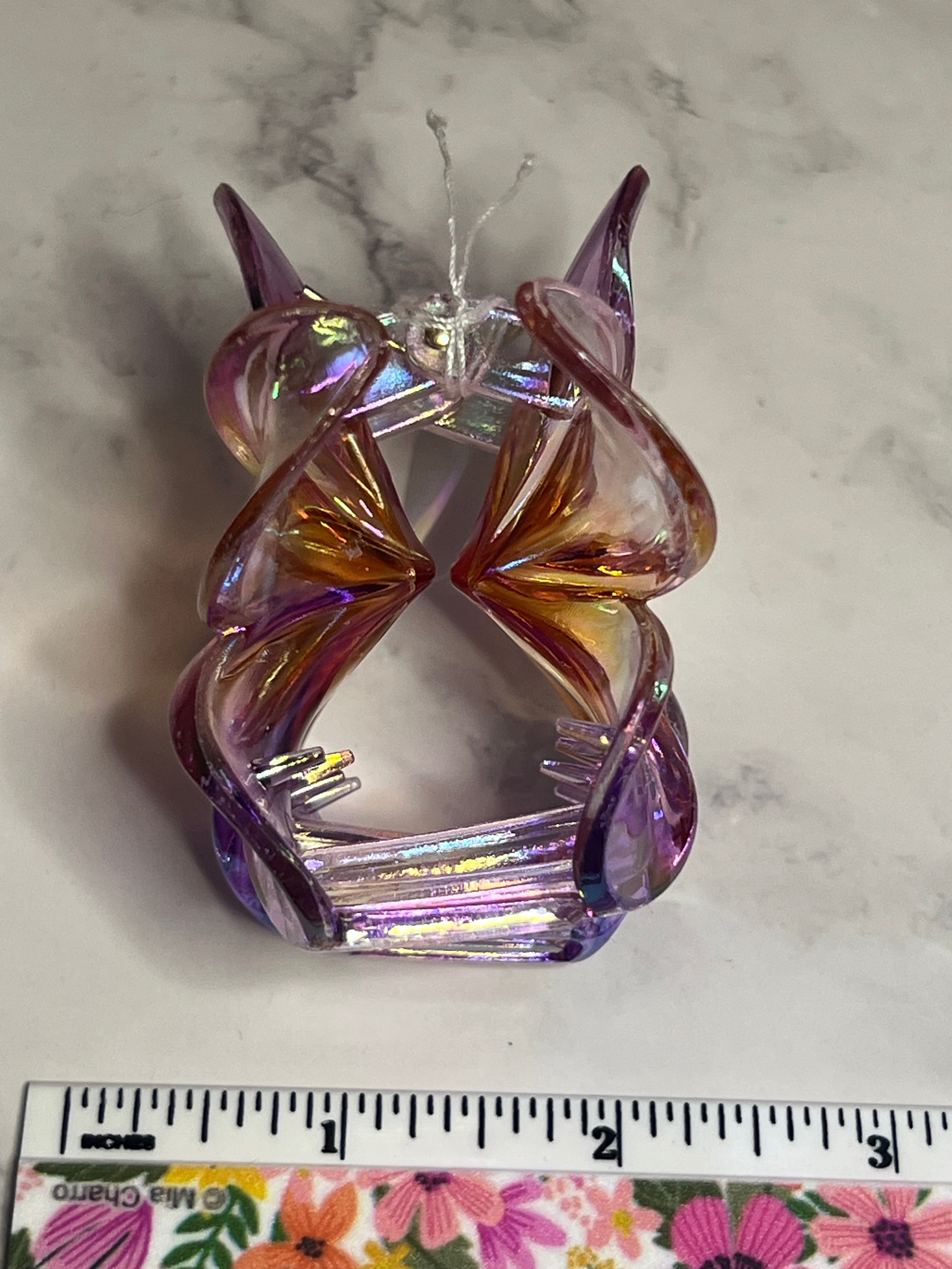Hair Claw / Clip - Large Iridescent Flower - Various Colors To Choose From