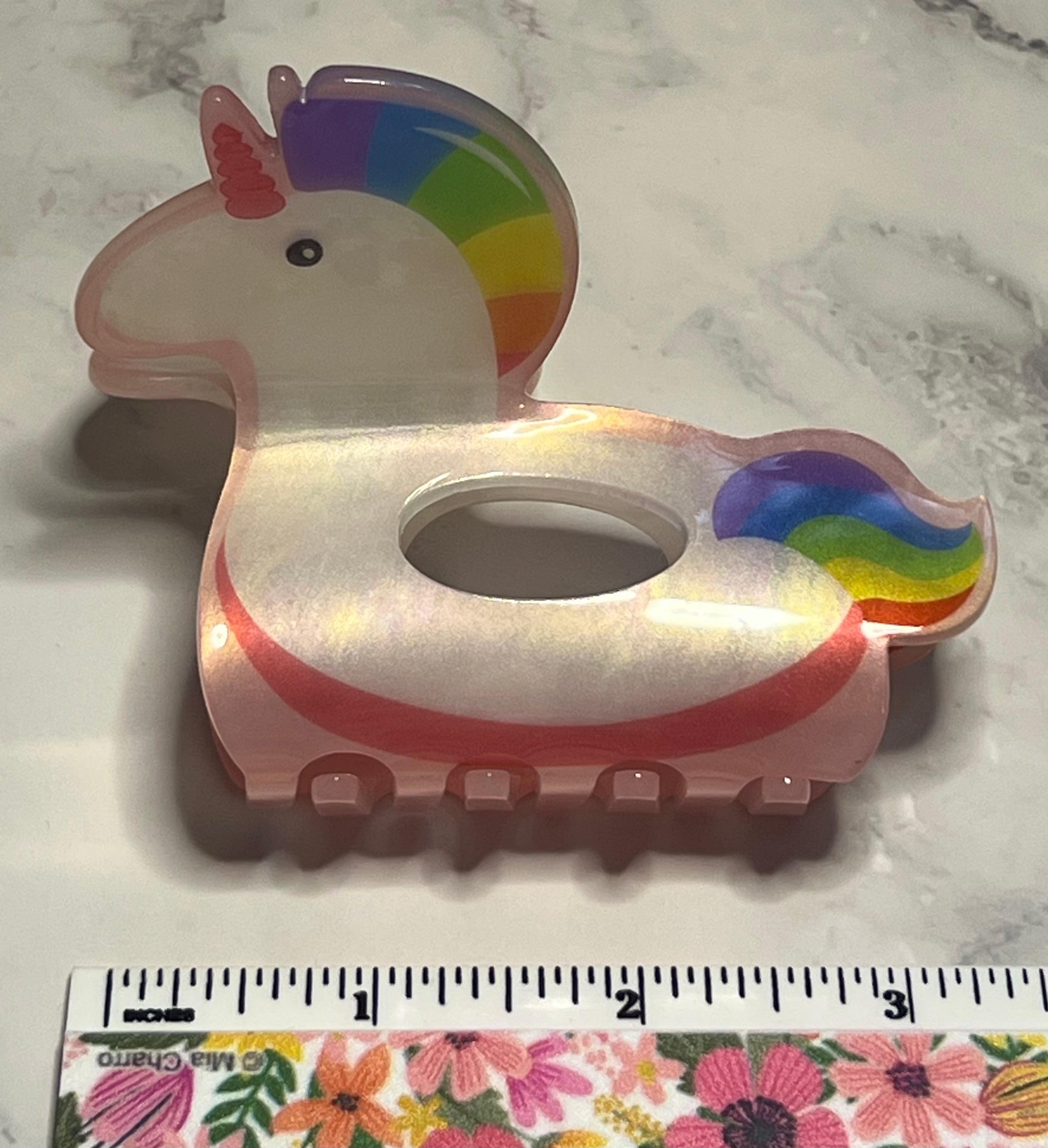 Hair Claw / Clip - Colorful Unicorn