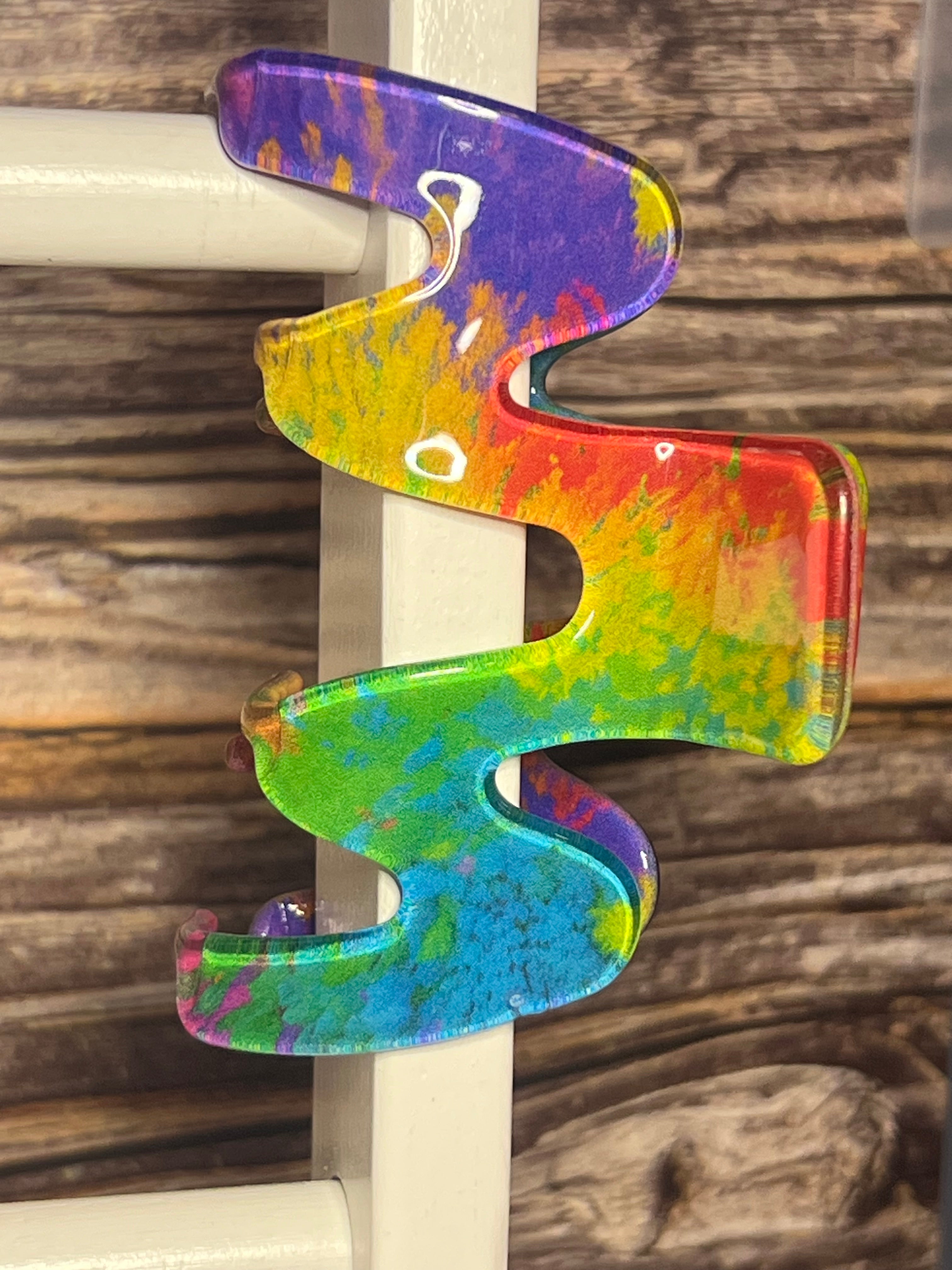Hair Claw / Clip - Colorful Zig Zag