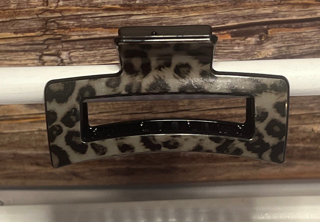 Hair Claw / Clip - Leopard Black