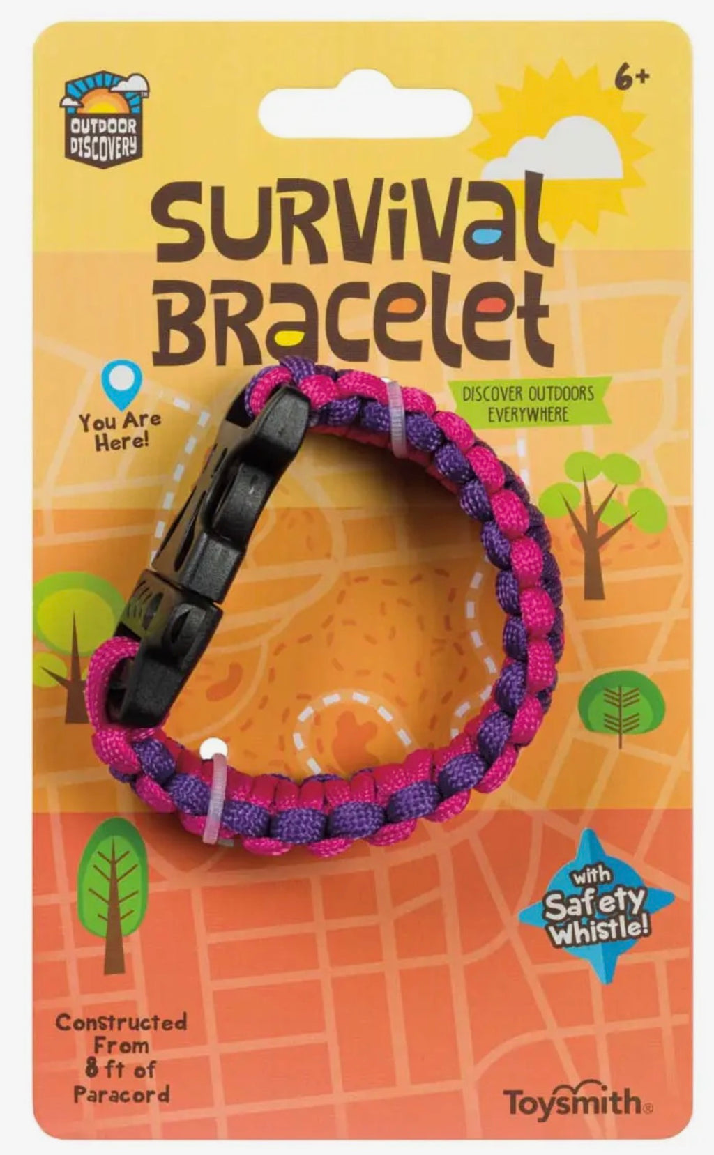 Outdoor Discovery Survival Bracelet with Whistle