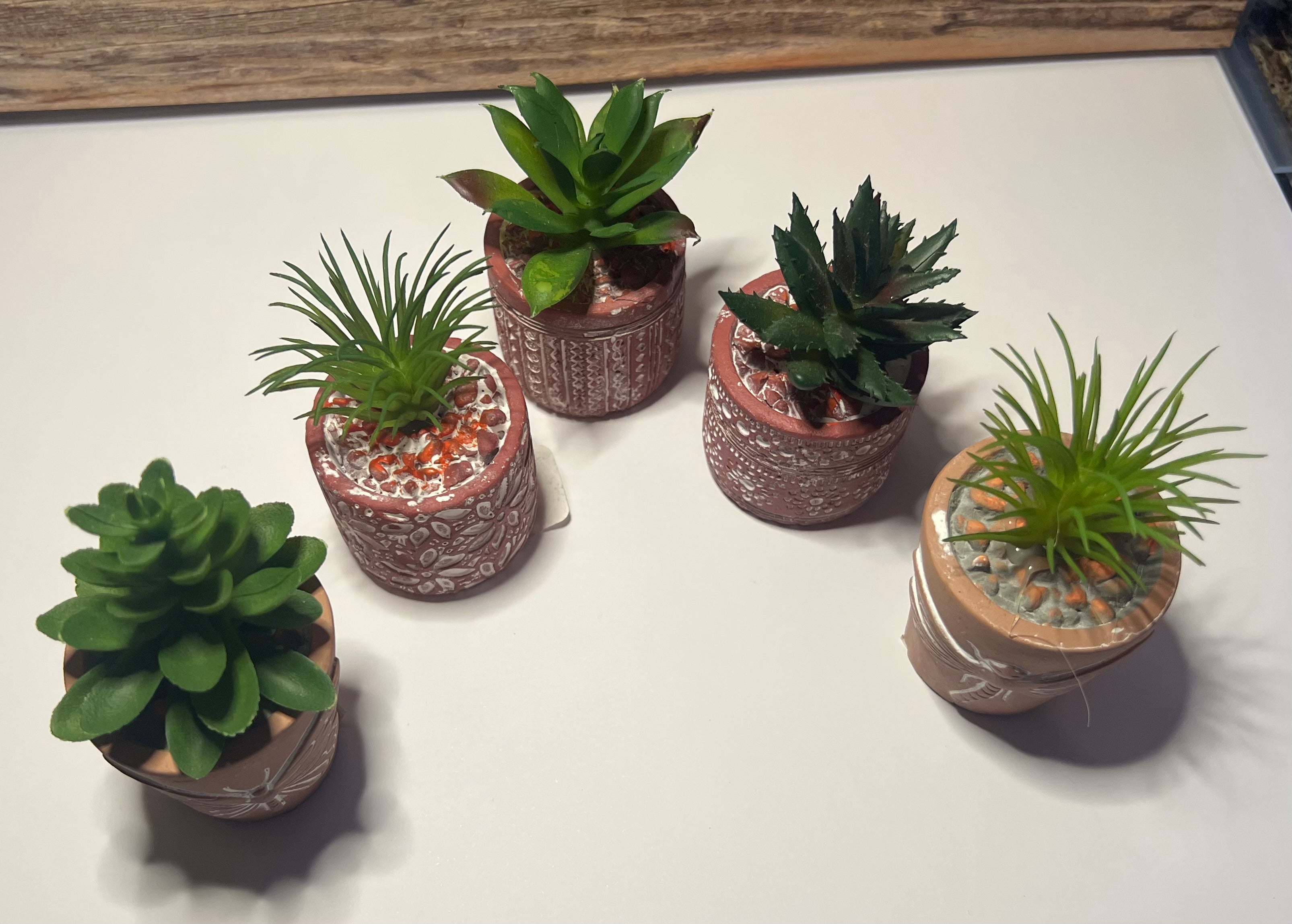 Mini Faux Succulent Terracotta Pots