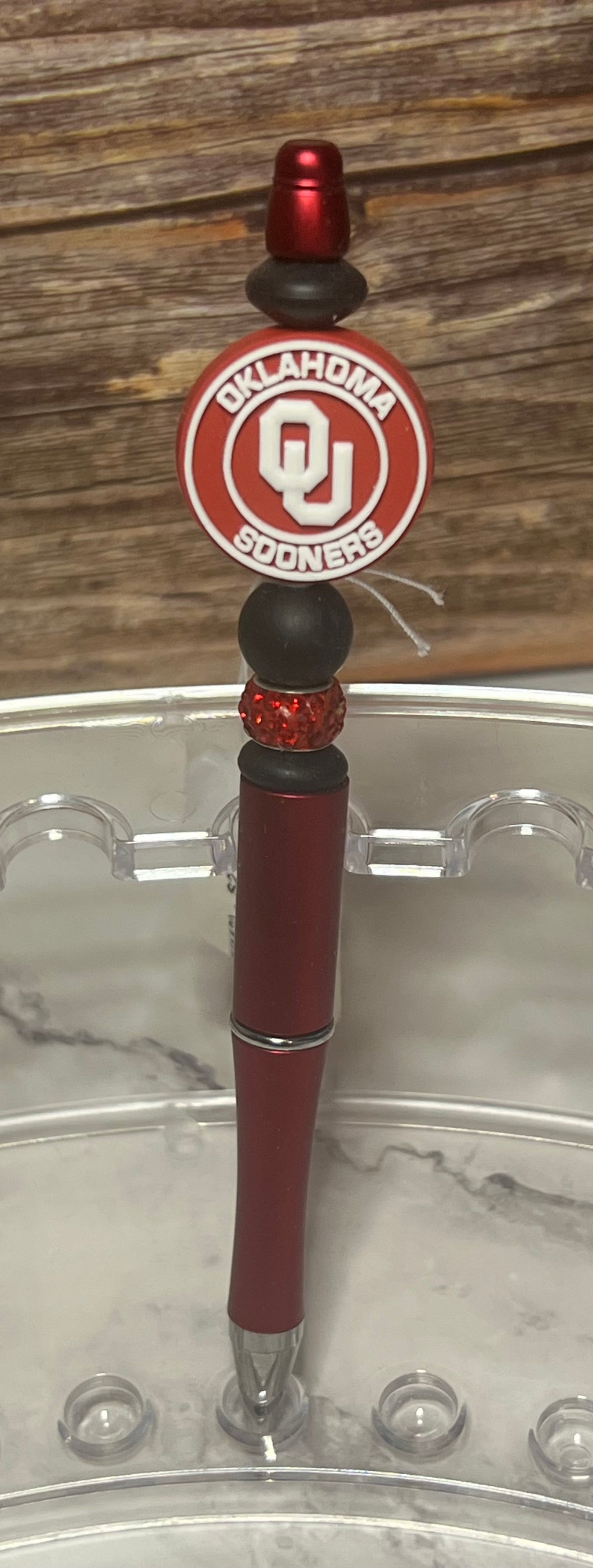 Beadable Ink Pen - OU, OSU, Thunder