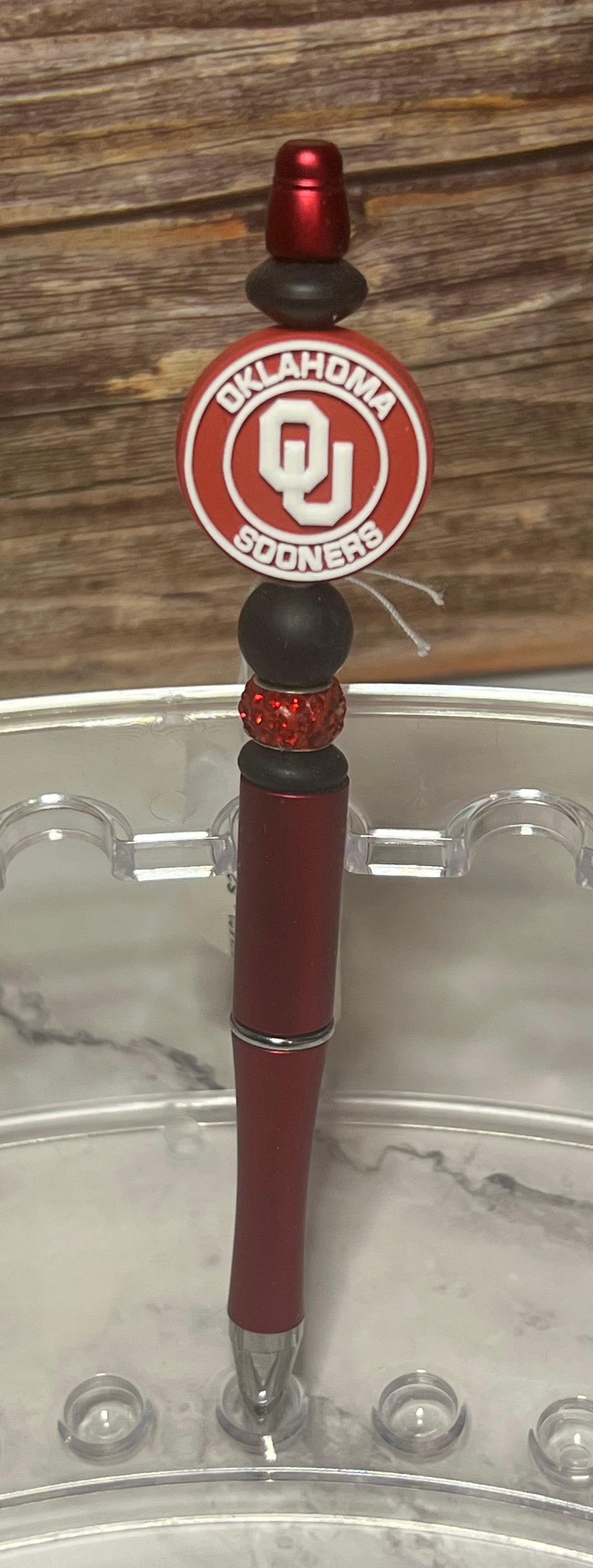 Beadable Ink Pen - OU, OSU, Thunder
