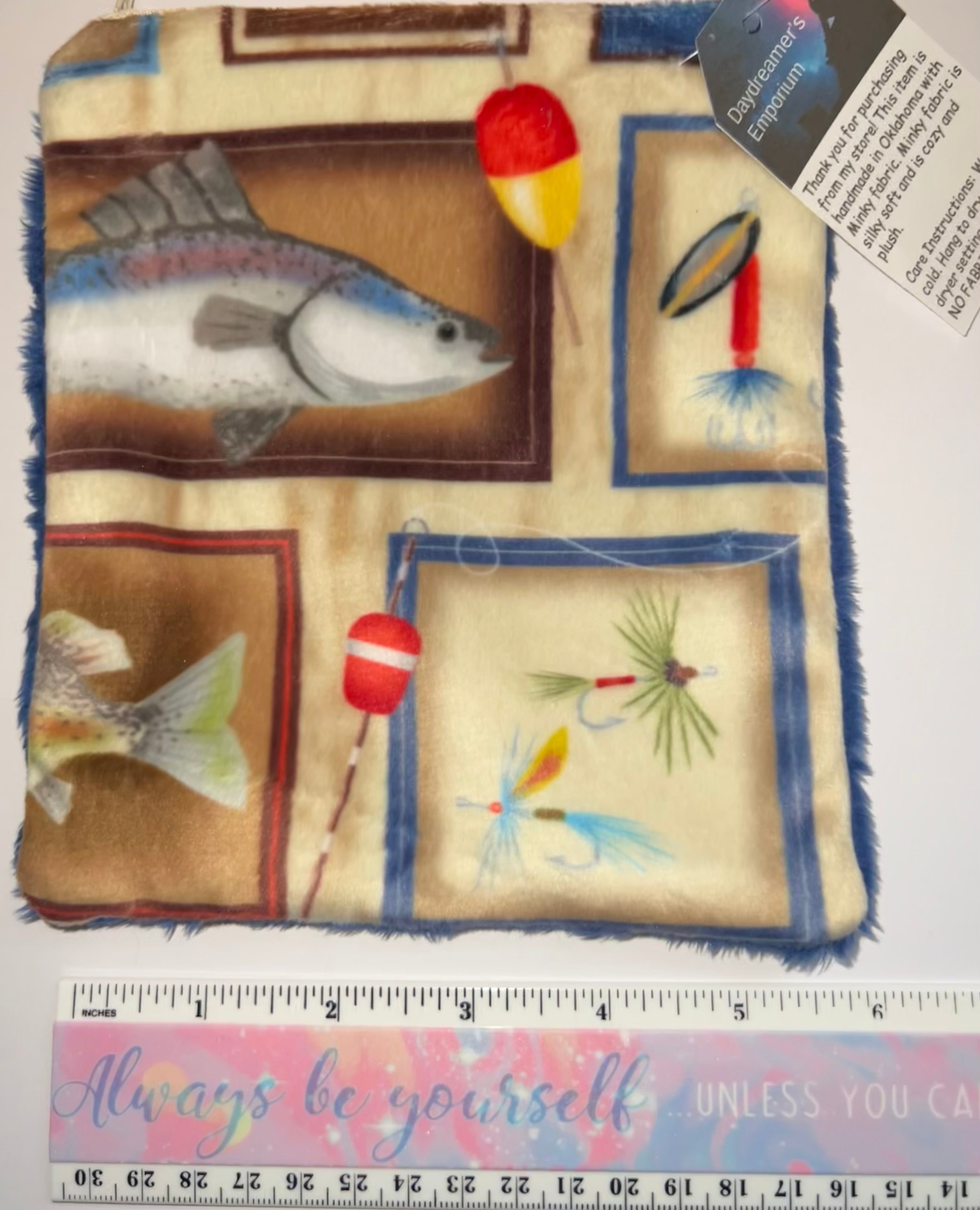 Minky Gone Fishing Pouch Bag