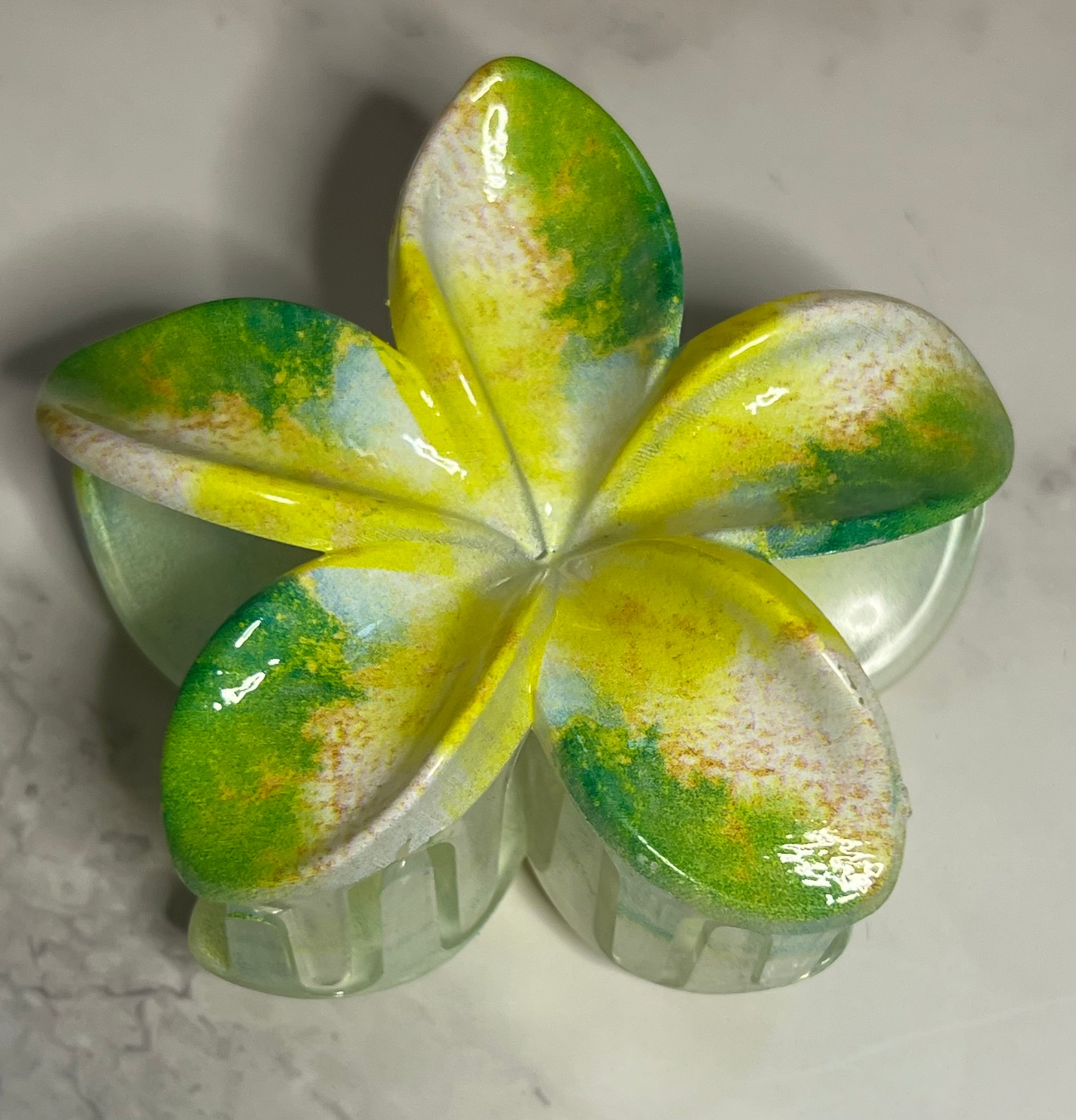 Hair Claw / Clip - Large Iridescent Flower - Various Colors To Choose From