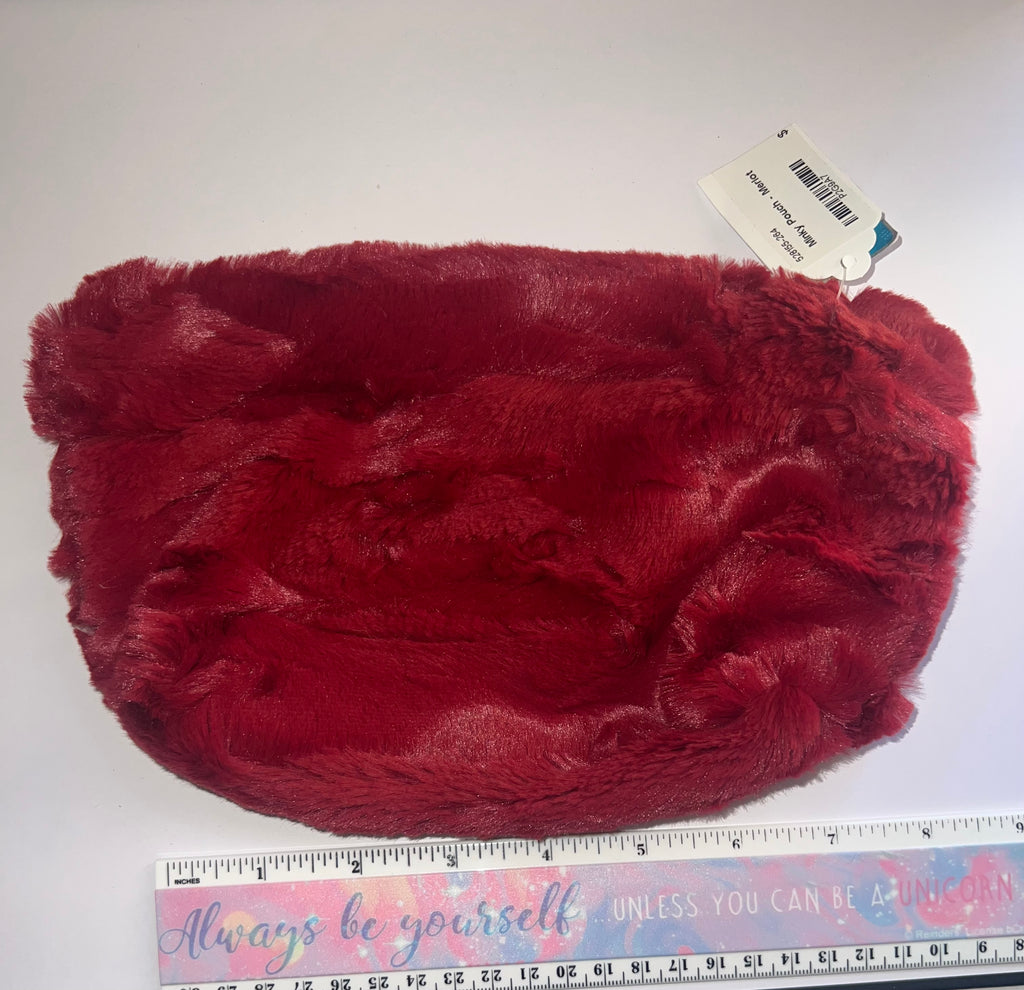 Minky Merlot Pouch Bag