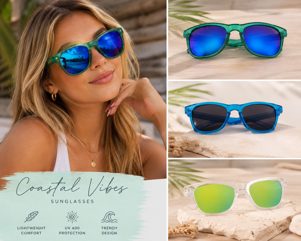 Coastal Vibes Mirrored Sunglasses