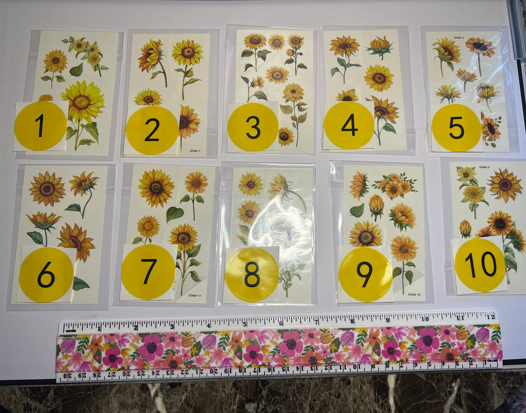 Sunflower Temporary Tattoo