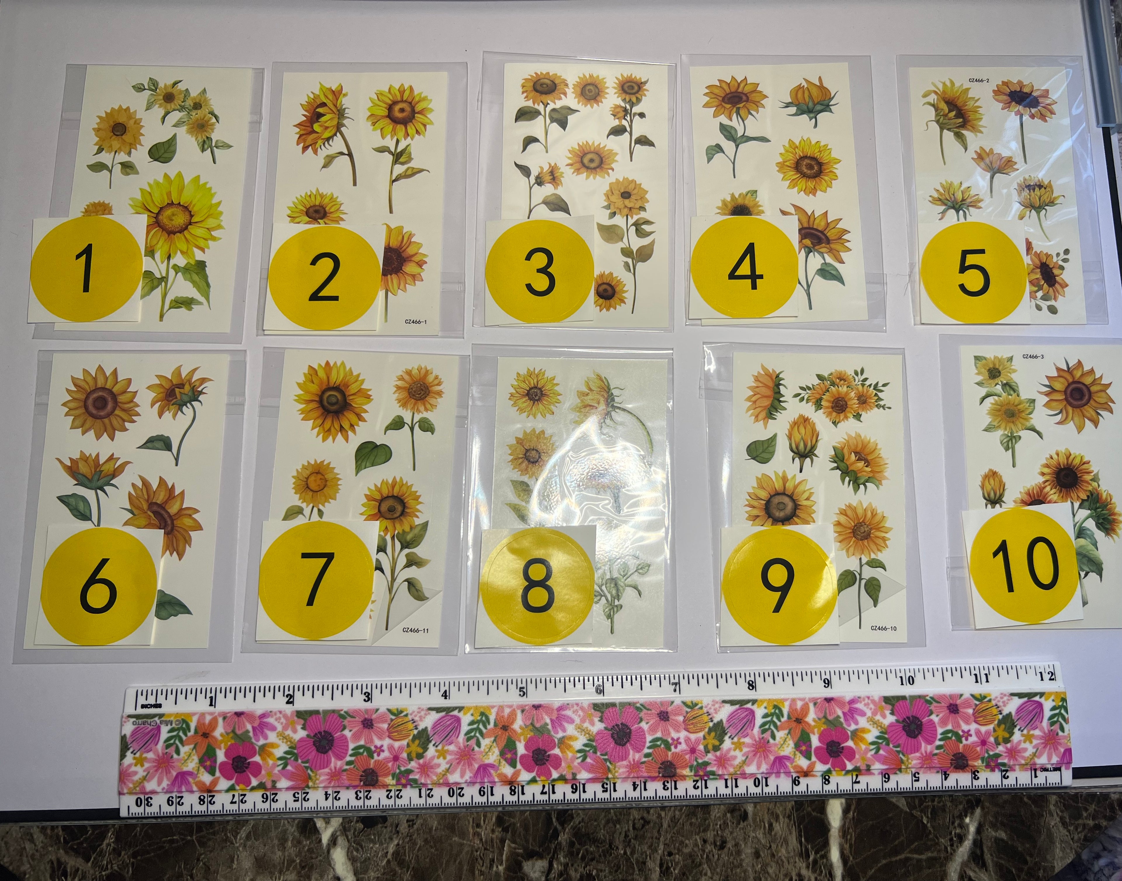 Sunflower Temporary Tattoo