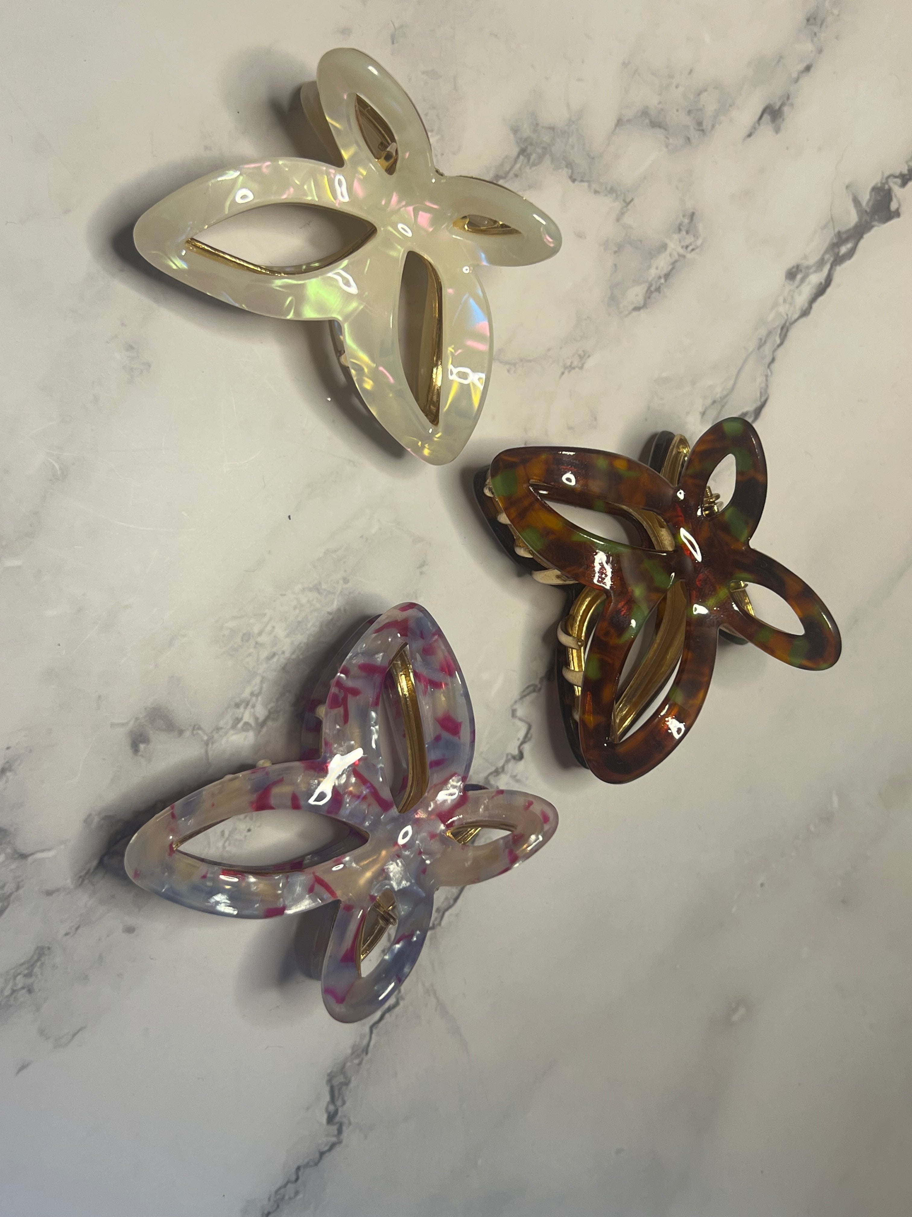 Hair Claw / Clip - Vintage Butterfly