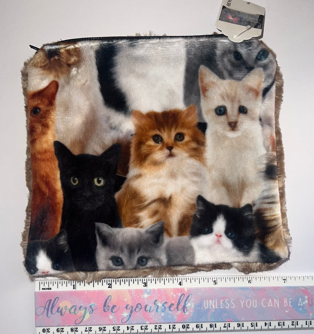 Minky Here Kitty Pouch Bag