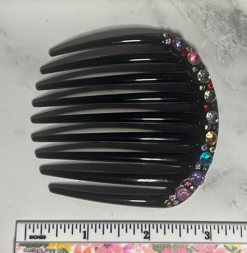 Hair Comb - Crystal Champagne or Vibrant Colors