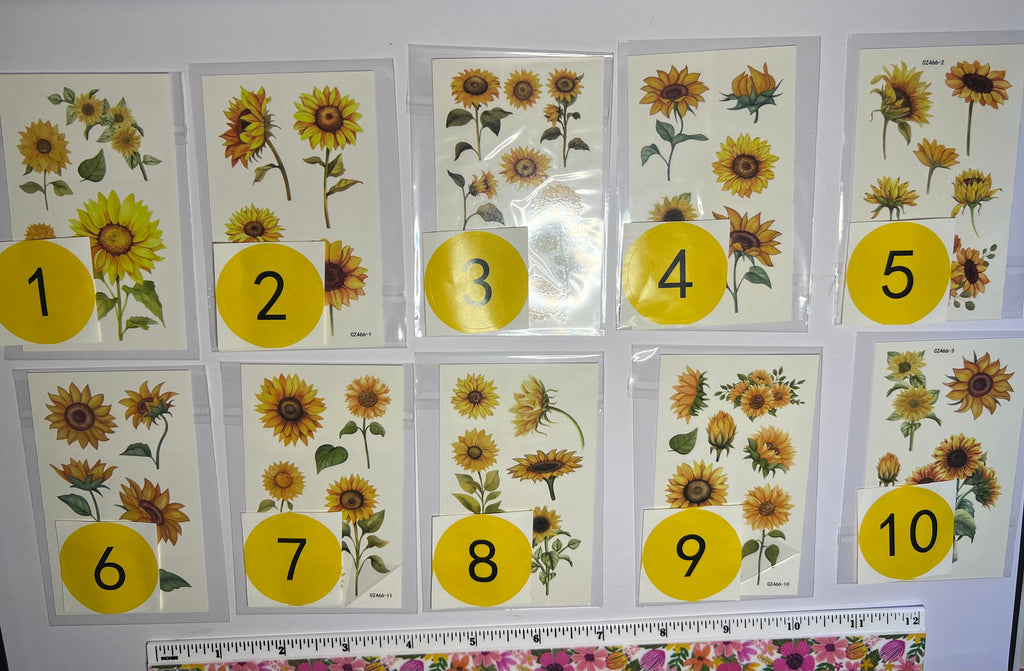 Sunflower Temporary Tattoo
