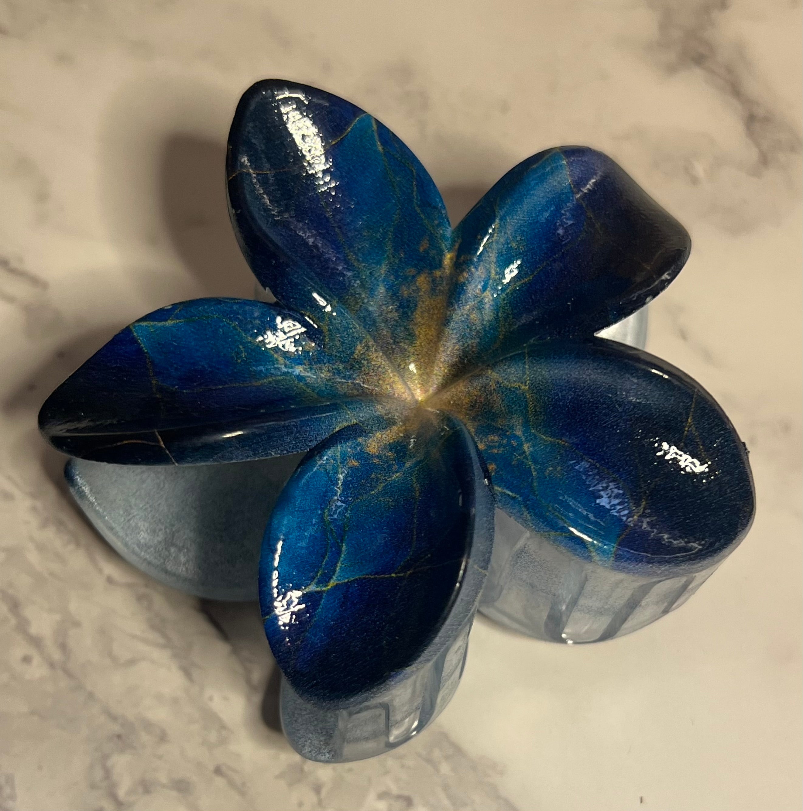 Hair Claw / Clip - Large Iridescent Flower - Various Colors To Choose From