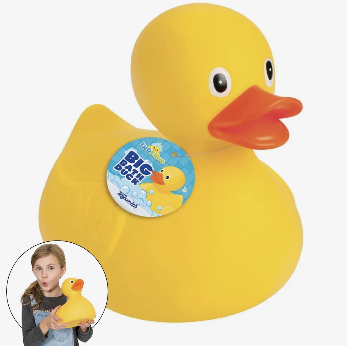 Tub Time - 8.5” Big Bath Duck, Pool, Bath Toy, Beach, Jeep!