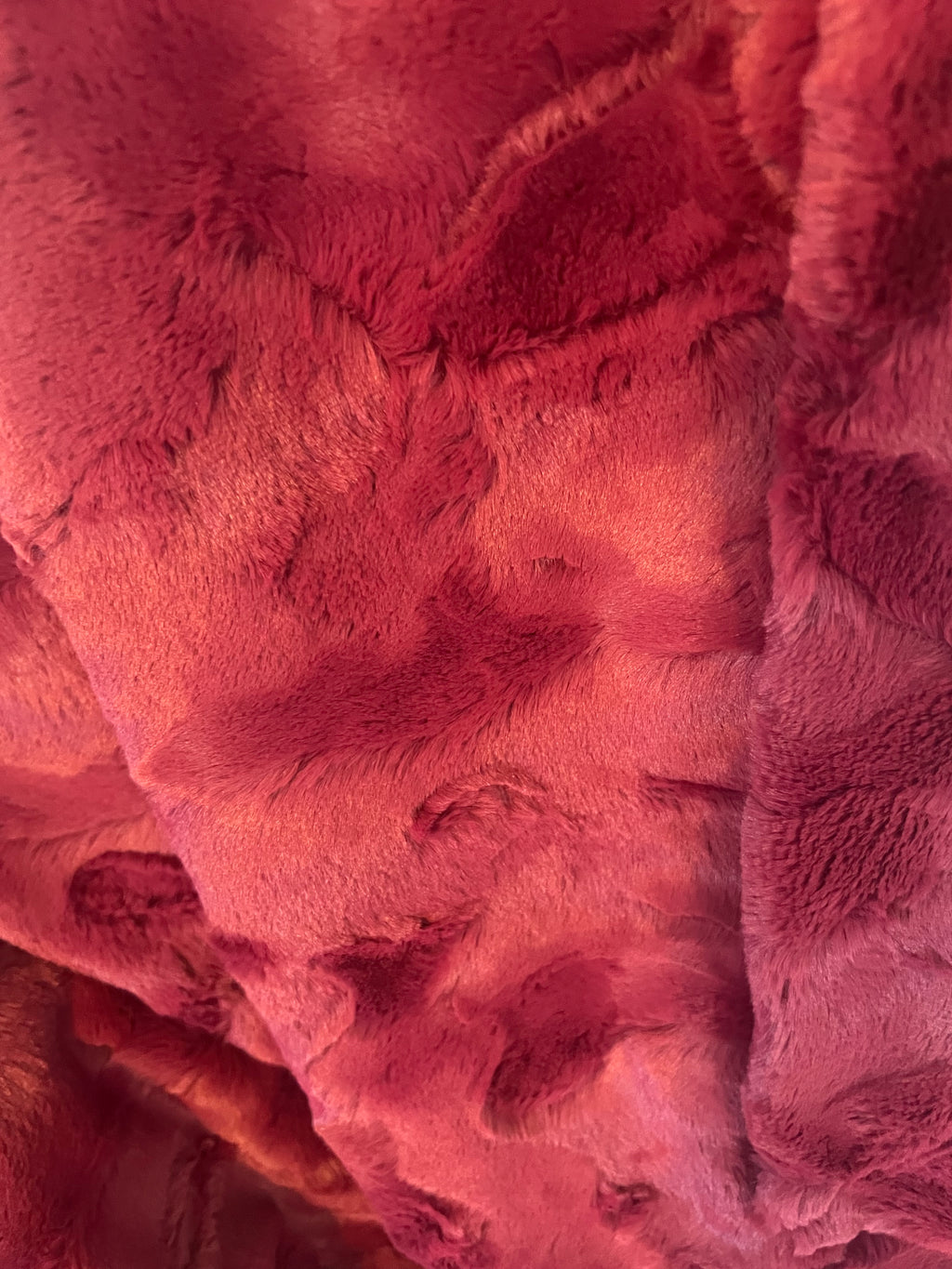 Minky Blankets- Pink Floral & Magenta Hide Approx Size 65”x55”