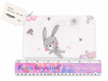 Minky Pouch - Bunnies White Zipper