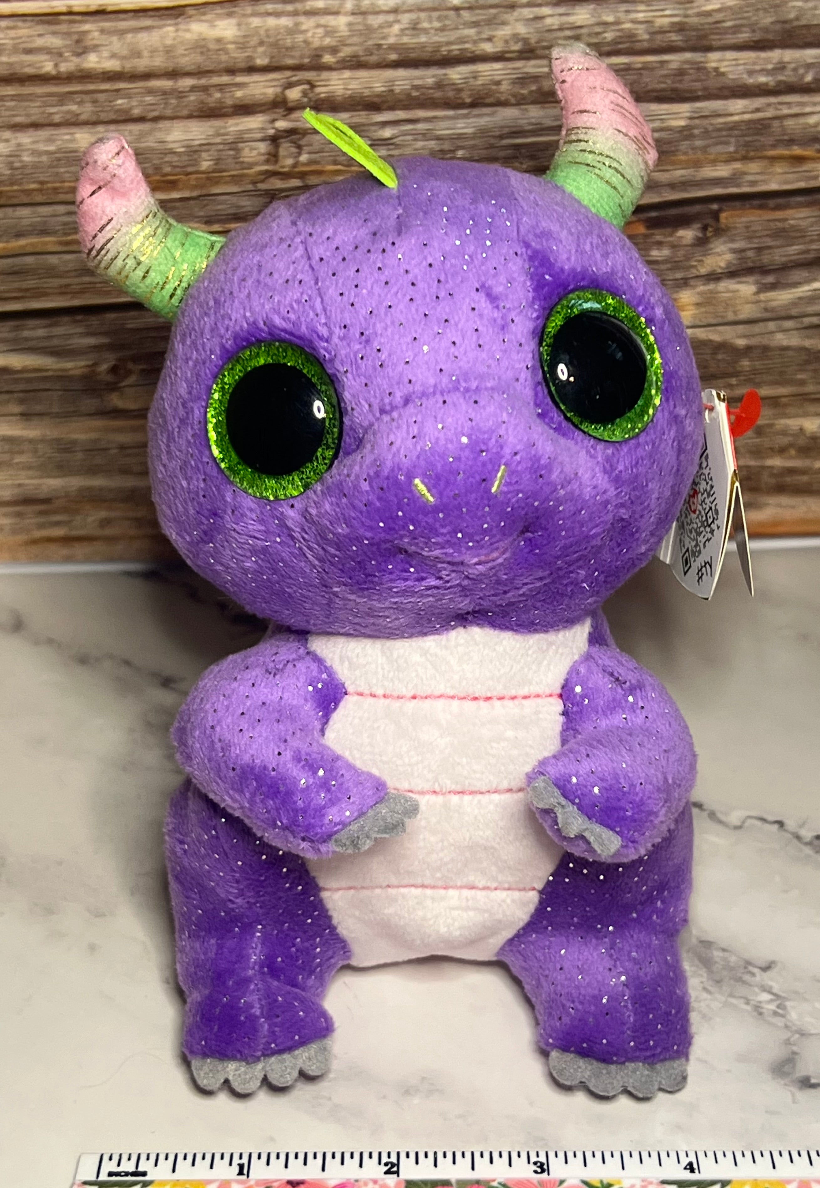 Ty Beanie Baby - Daphne Purple Dragon