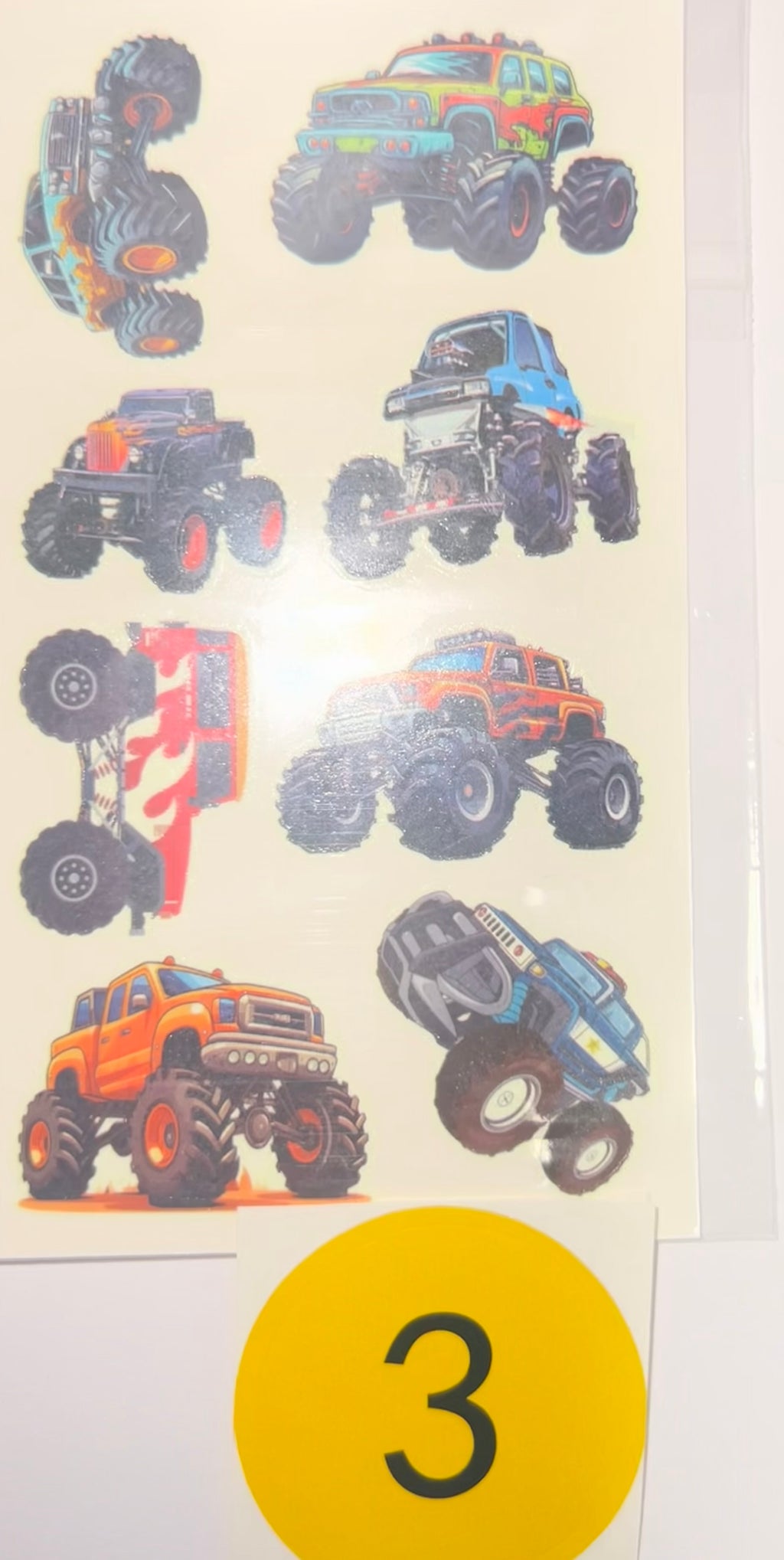Monster Truck Temporary Tattoos