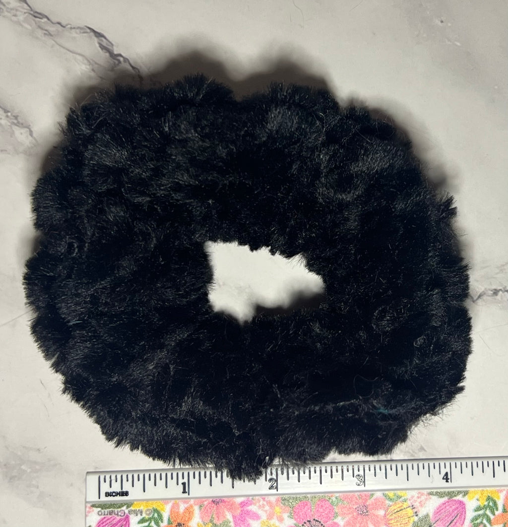 Minky Scrunchie - Black & Browns