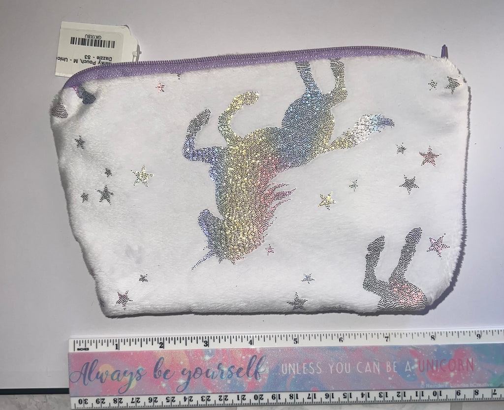 Minky Unicorn Dazzle Pouch Bag