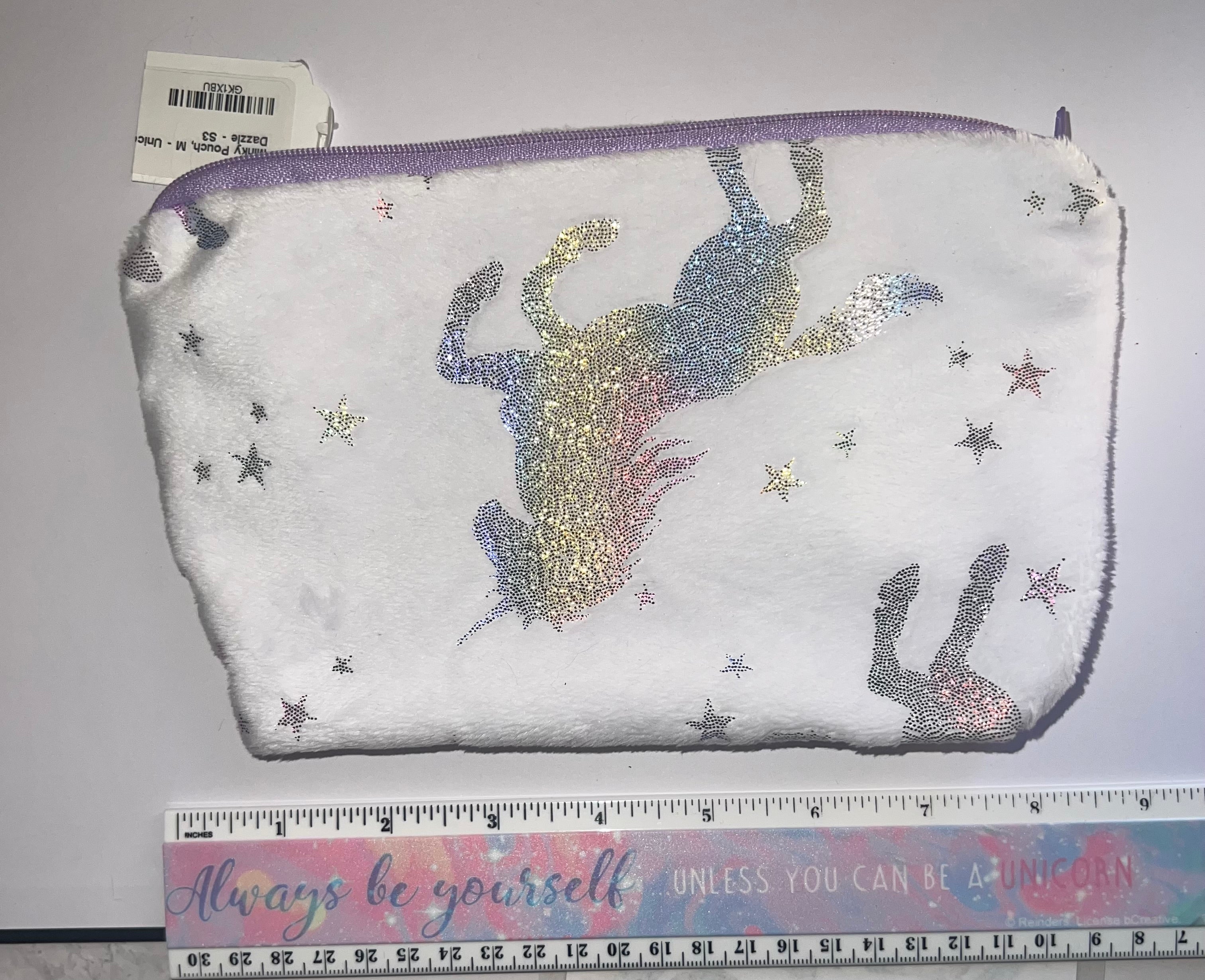 Minky Unicorn Dazzle Pouch Bag