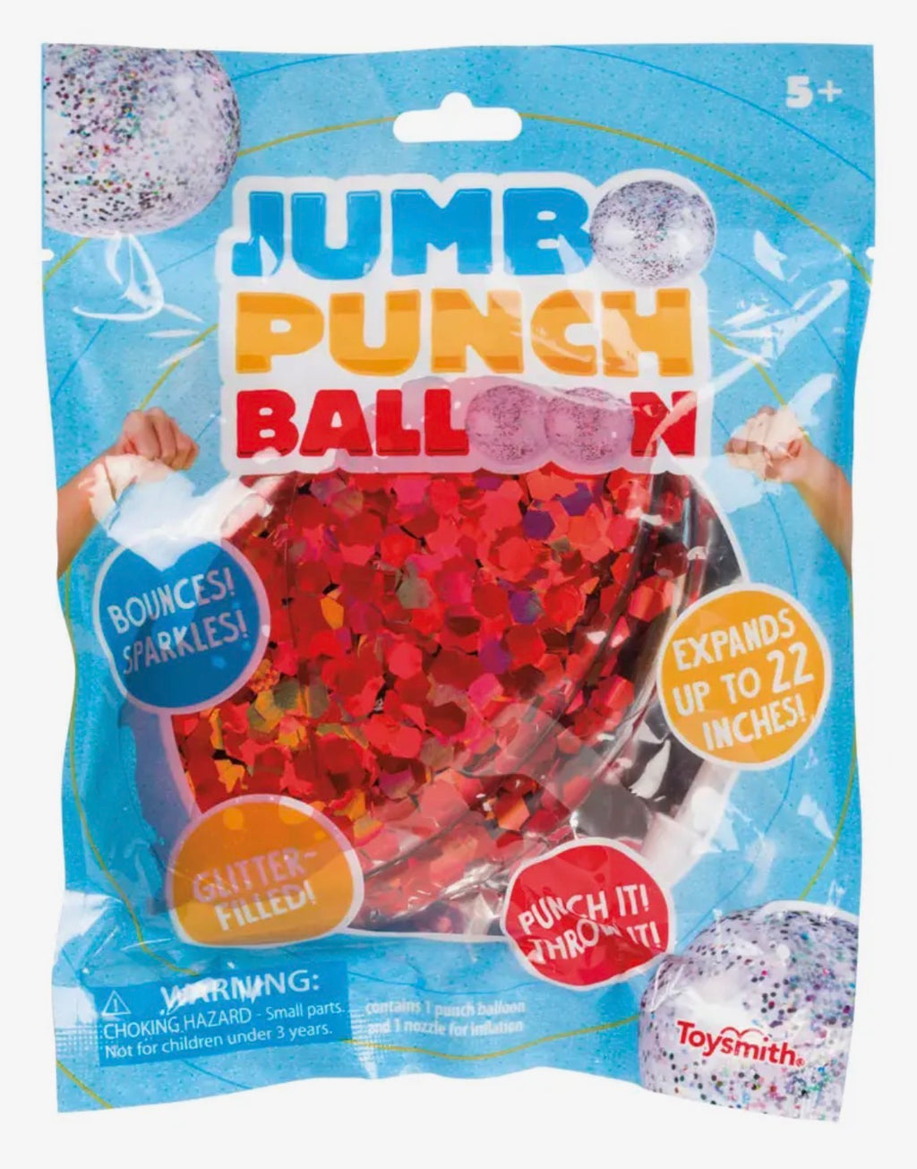 Glittery Jumbo 22” Punch Balloon