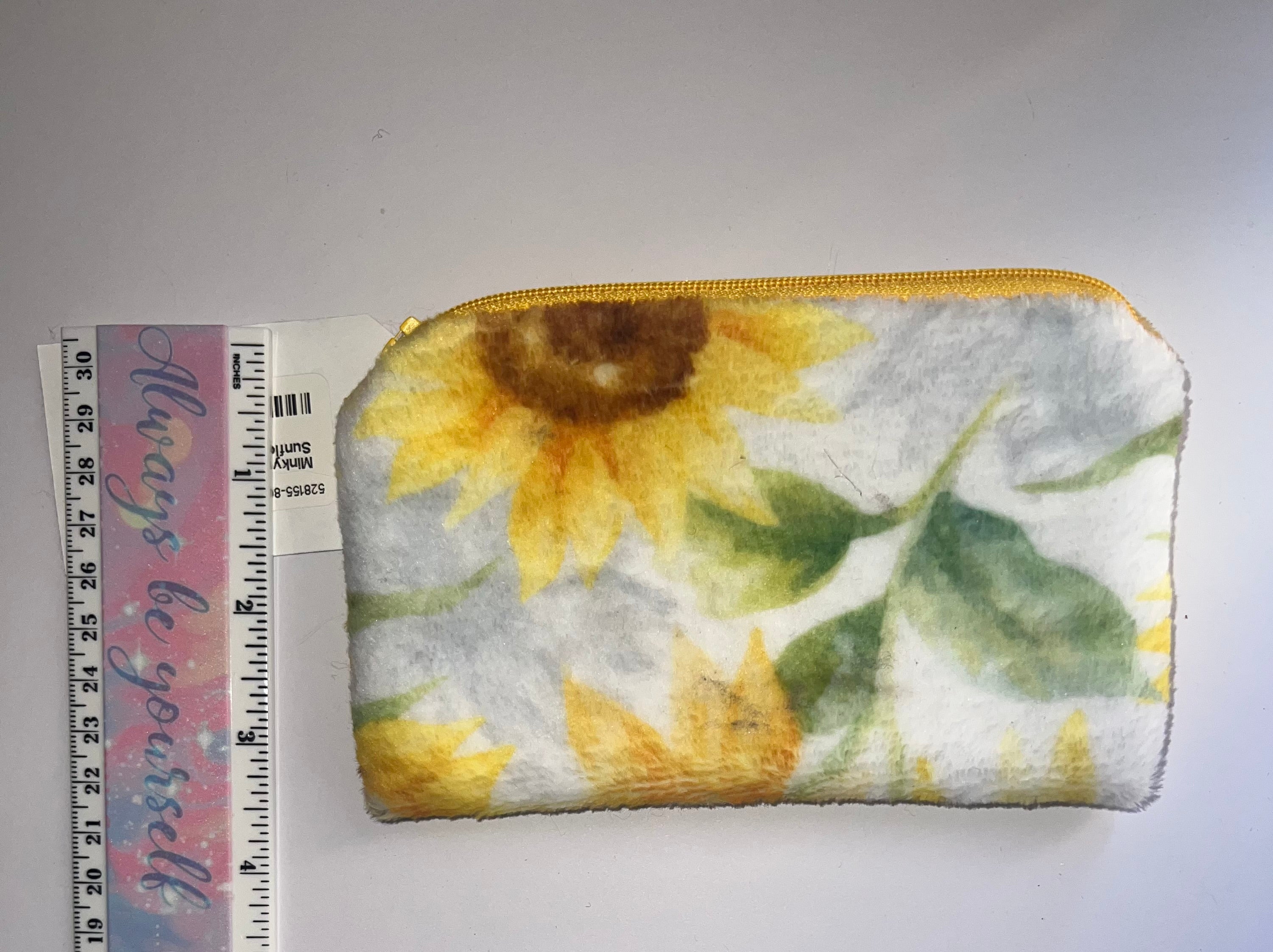 Minky Sunflower Pouch Bag