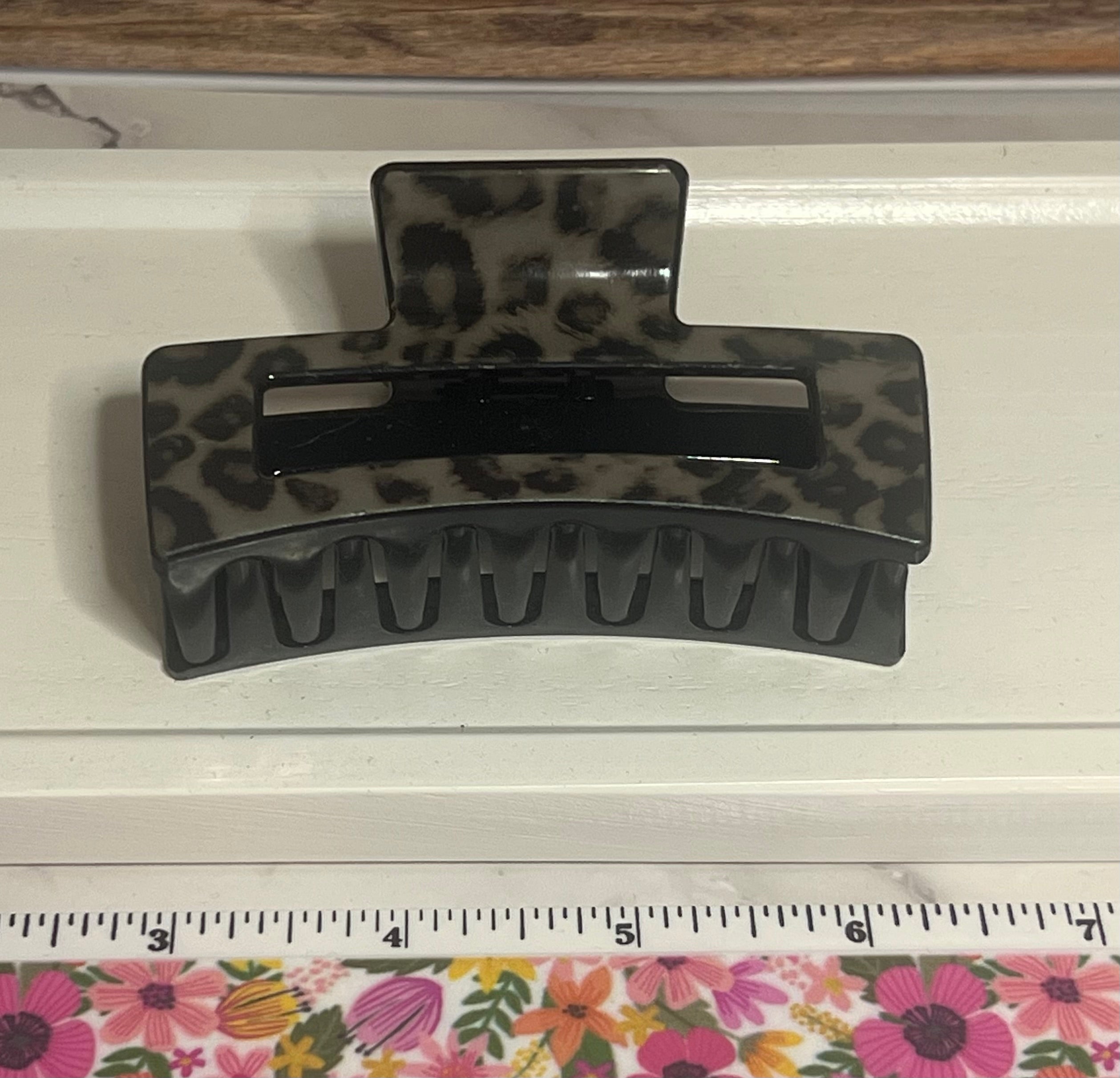 Hair Claw / Clip - Leopard Black