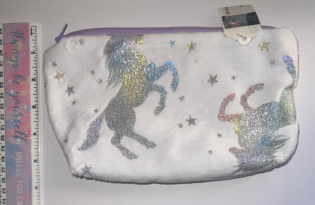 Minky Unicorn Dazzle Pouch Bag