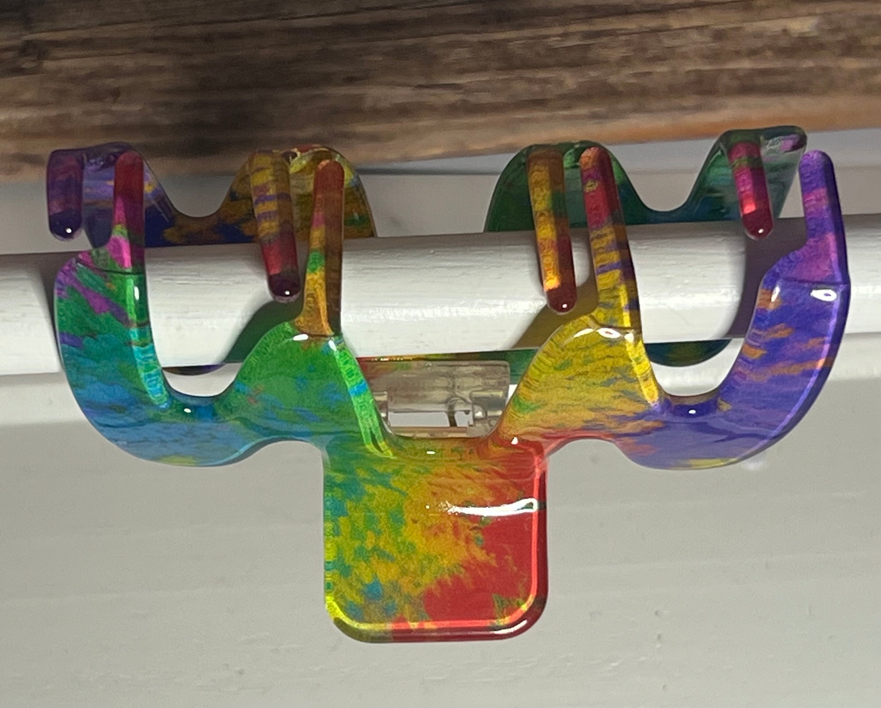 Hair Claw / Clip - Colorful Zig Zag