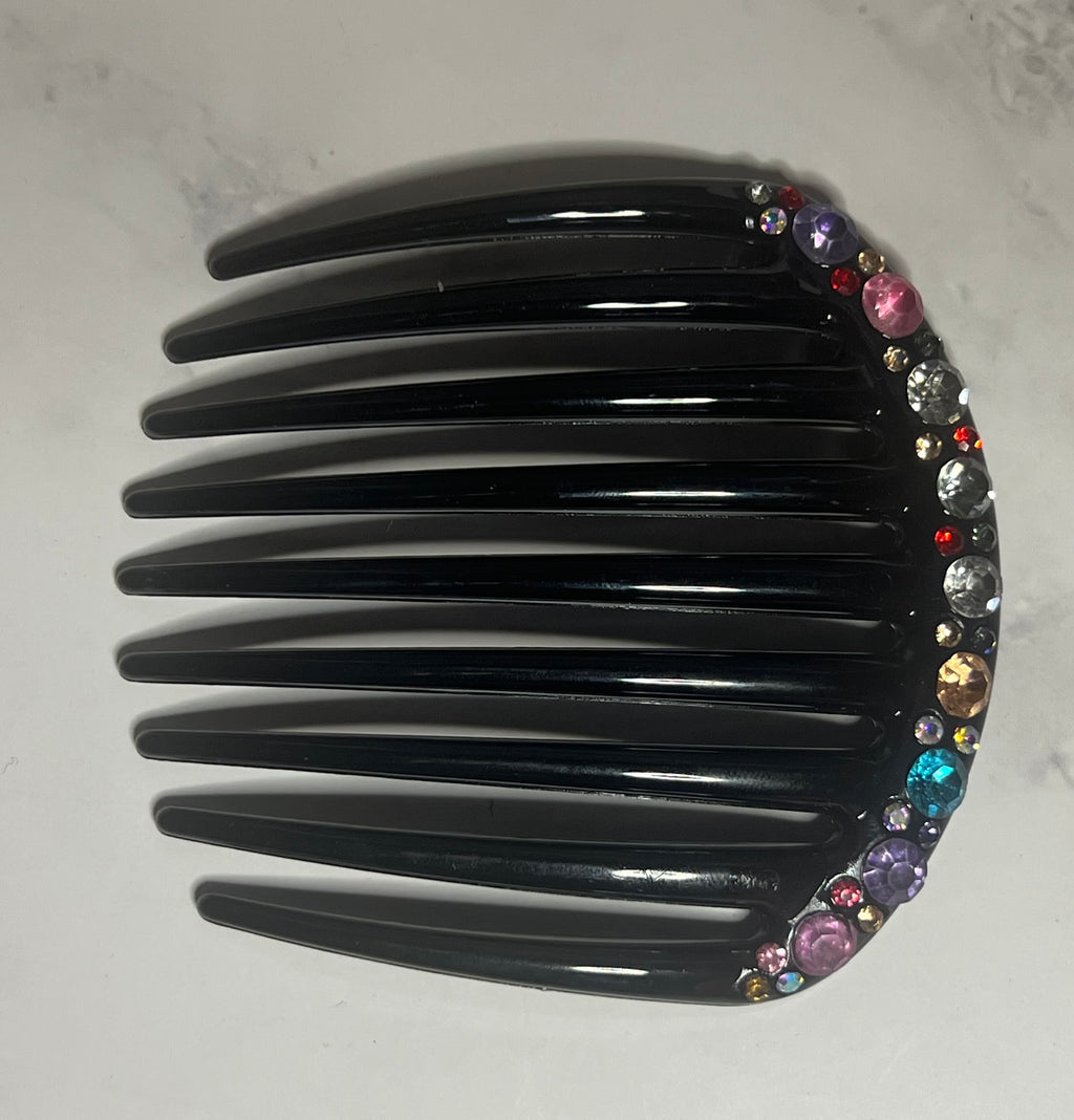 Hair Comb - Crystal Champagne or Vibrant Colors