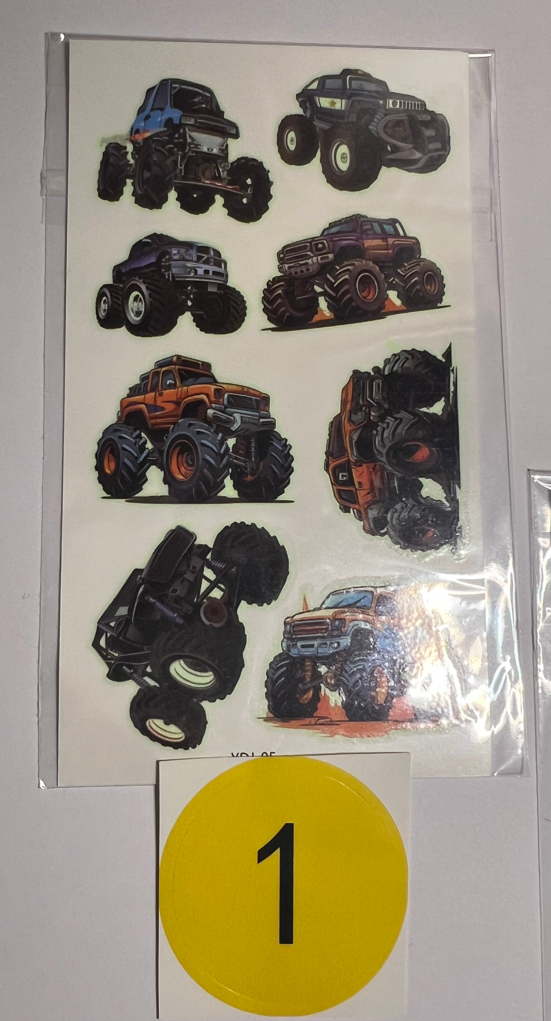 Monster Truck Temporary Tattoos