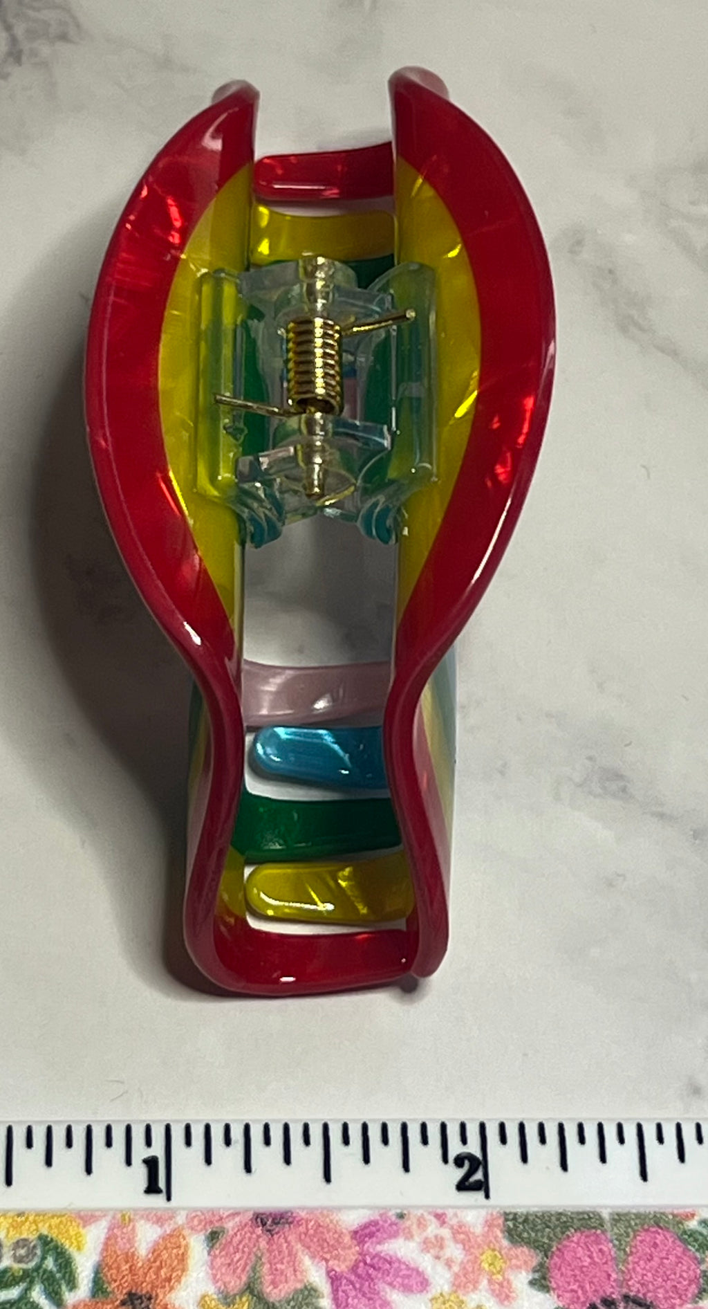 Hair Claw / Clip - Colorful Rainbow