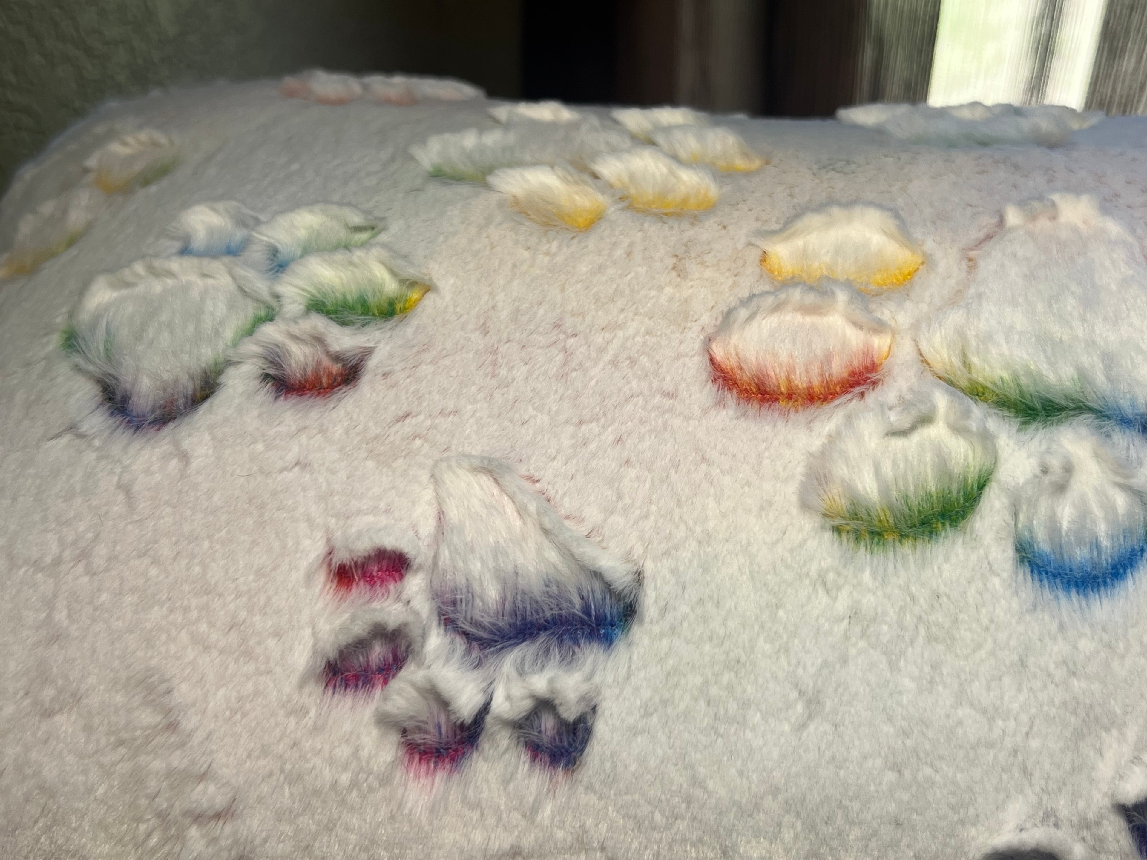 Minky Lumbar Pillow - Vibrant Paws