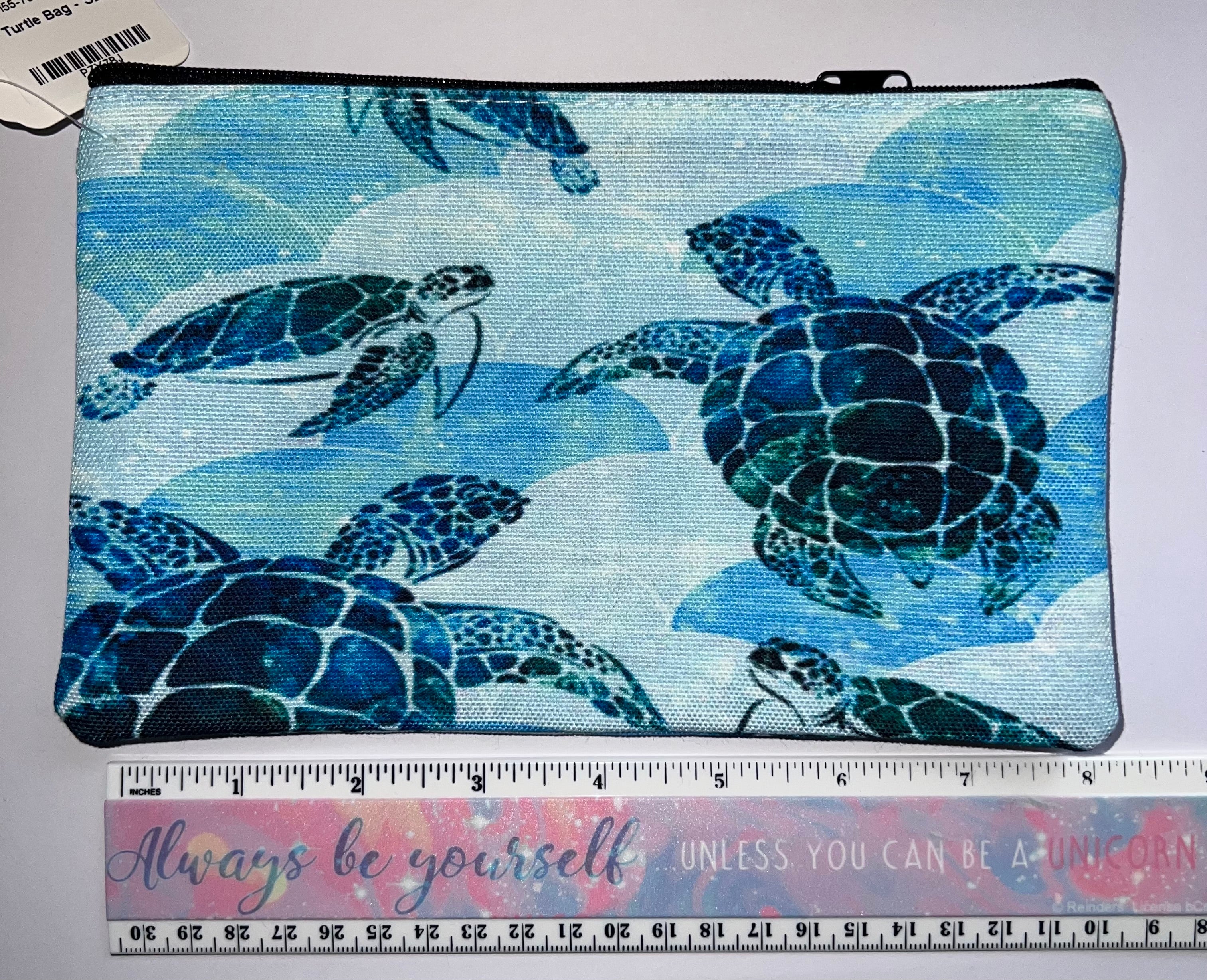 Canvas Turtle Zipper Bag