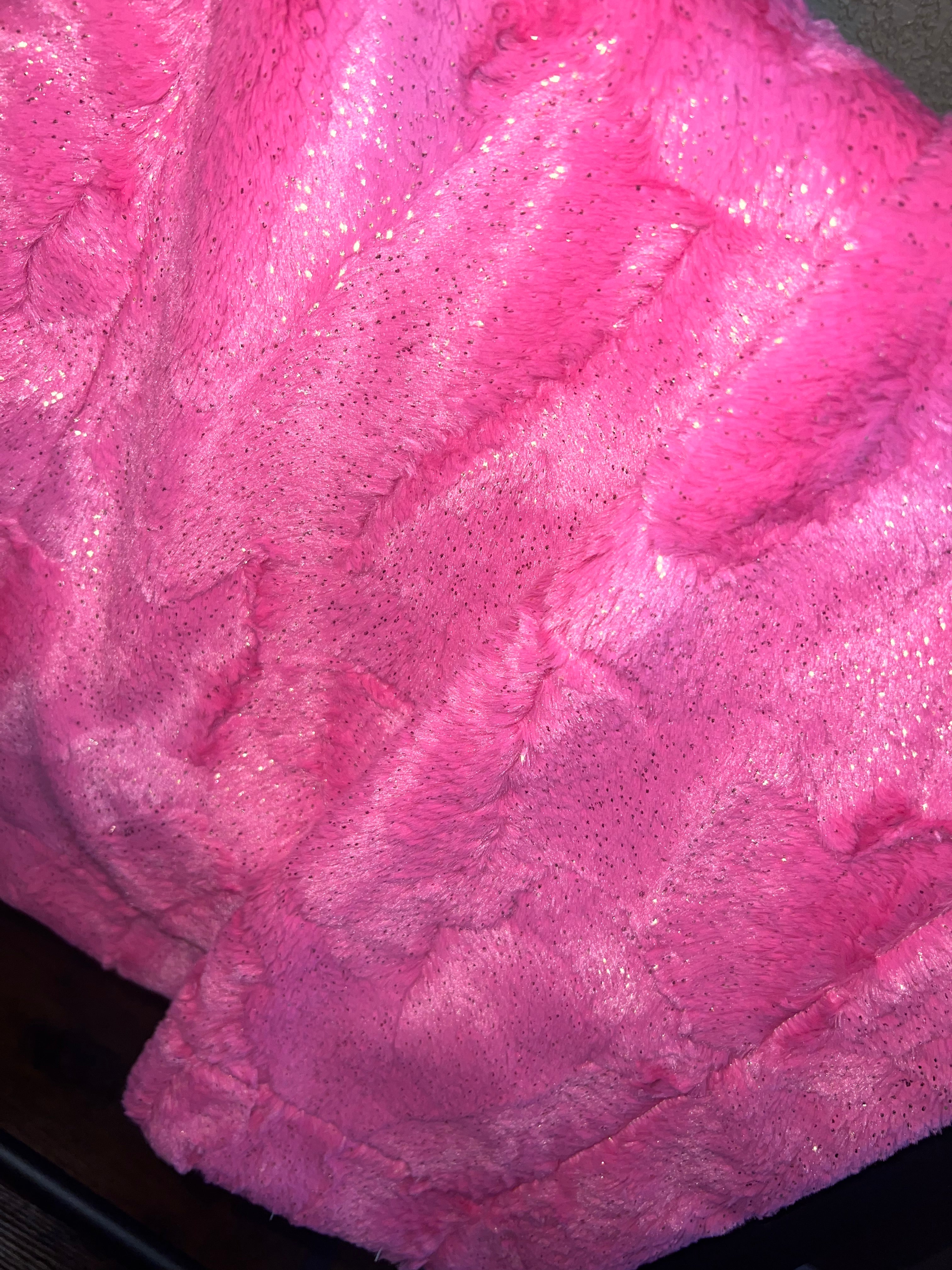 Minky Baby Blanket - Flower Power / Pink Dazzle
