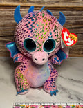 Ty Beanie Baby - Flint Pink Spotted Dragon