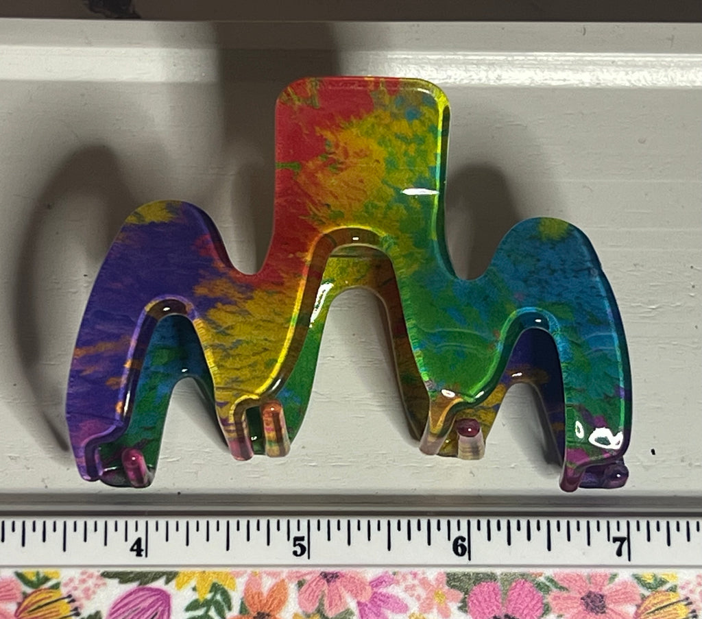 Hair Claw / Clip - Colorful Zig Zag