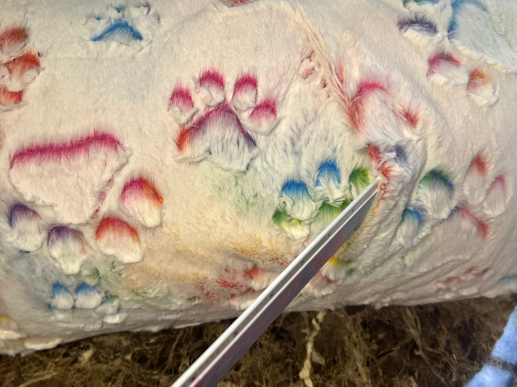 Minky Lumbar Pillow - Vibrant Paws