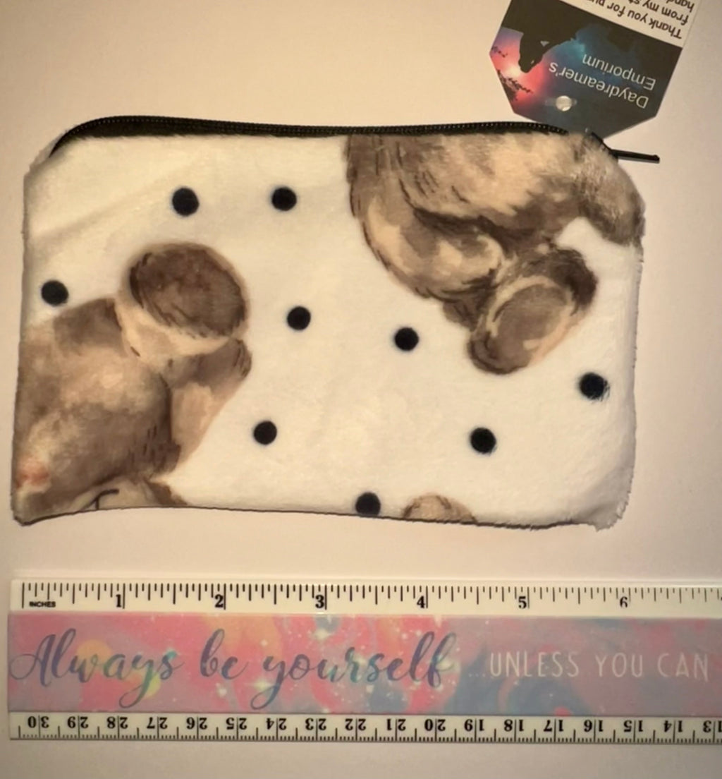 Minky Teddy Bears Pouch Bag
