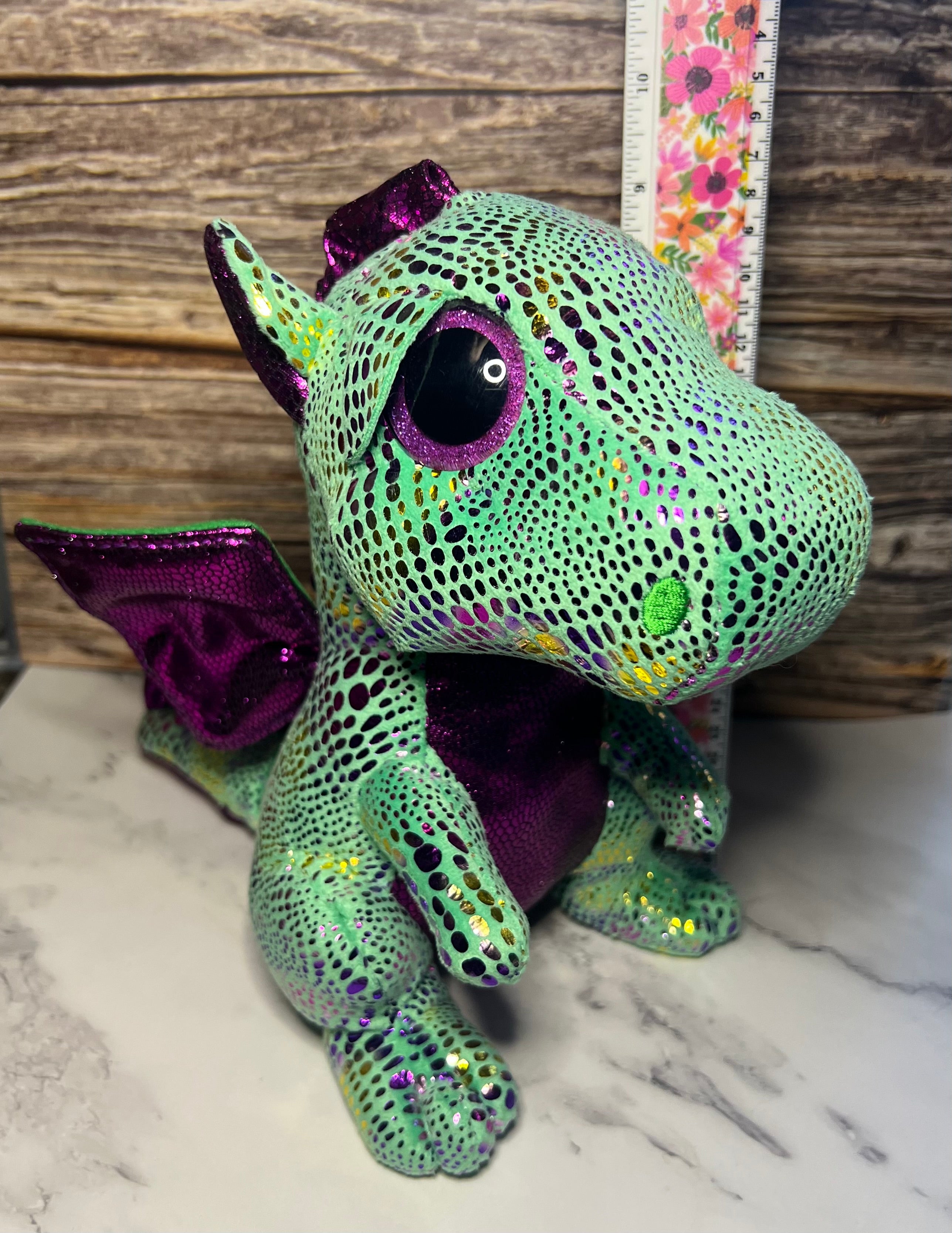 Ty Beanie Boo's Cinder Dragon Plush – 13" – New With Tags