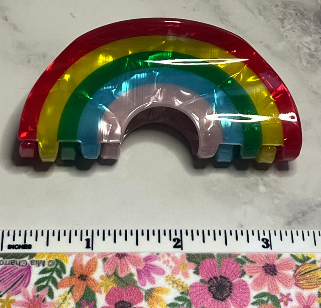 Hair Claw / Clip - Colorful Rainbow