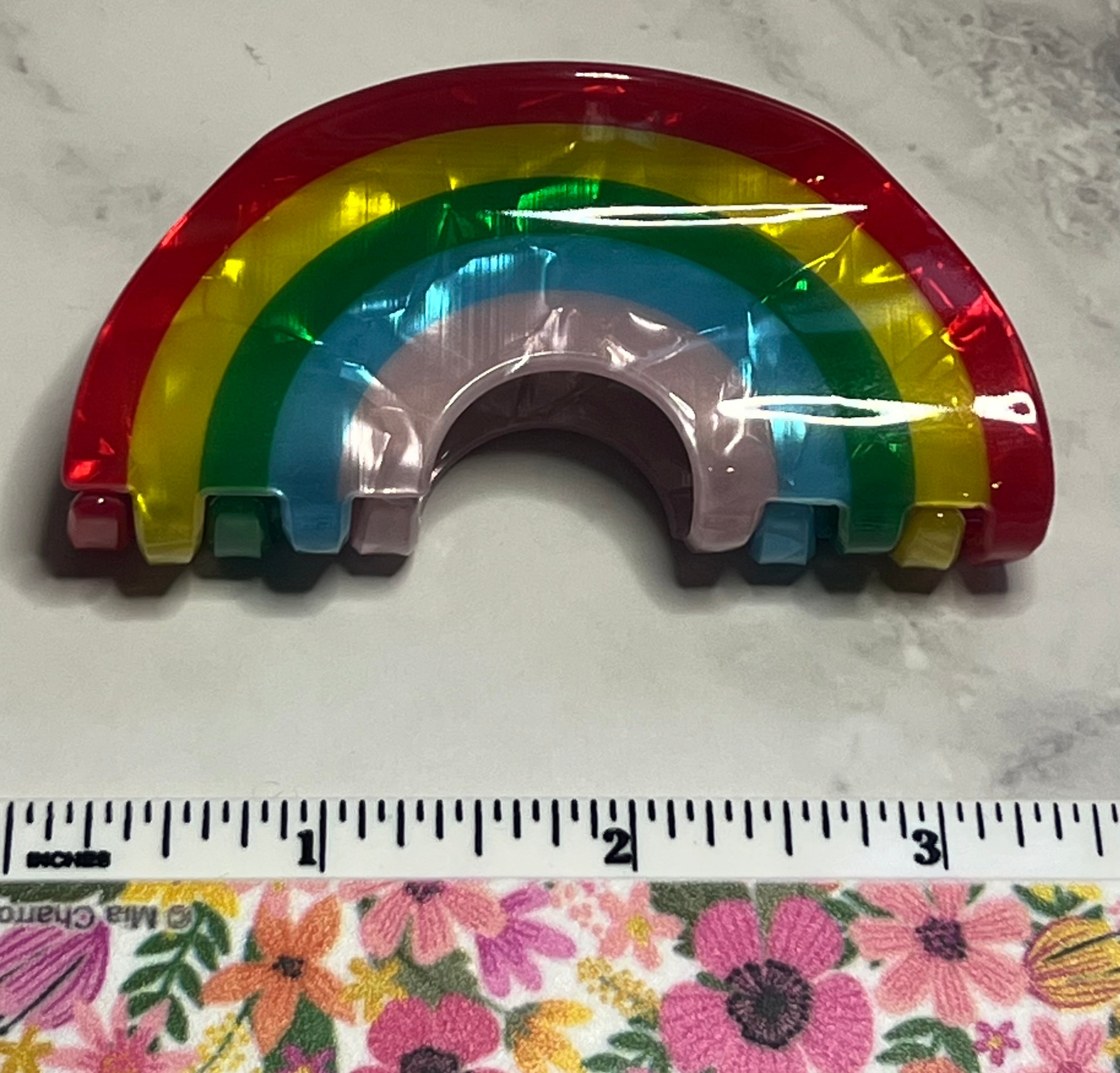 Hair Claw / Clip - Colorful Rainbow