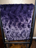 Minky Baby Blanket - Dark Purple Bella
