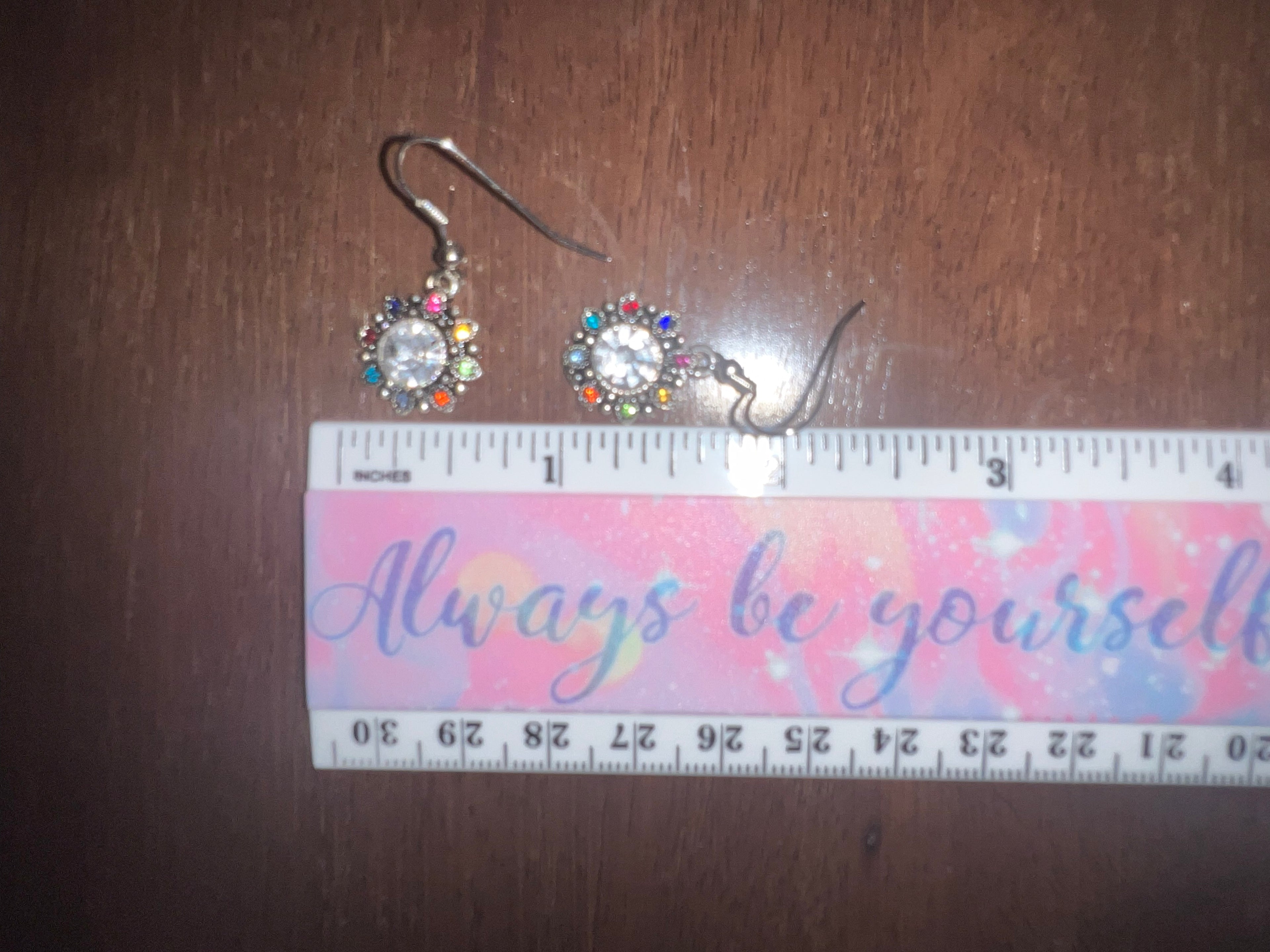 Earring - Sterling Silver Colorful Flower